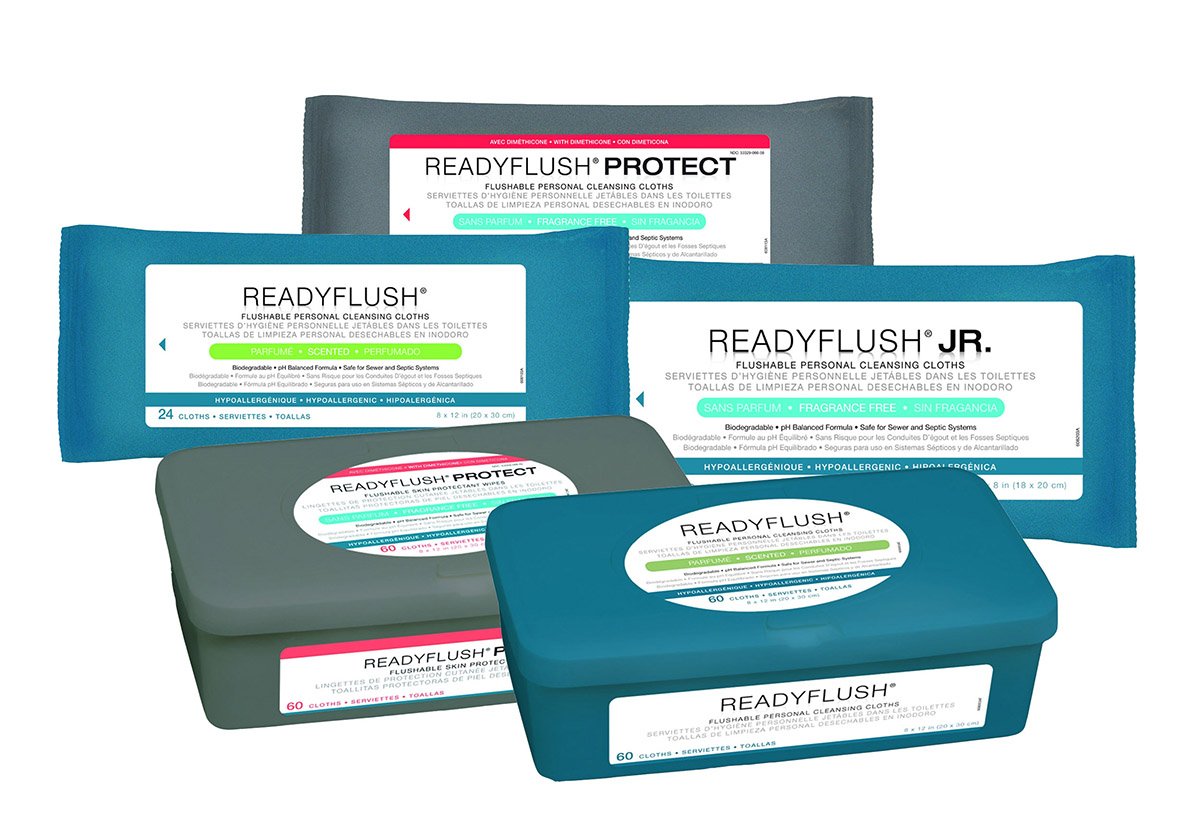 Flushable Personal Wipe ReadyFlush Soft Pack Scented 24 Count