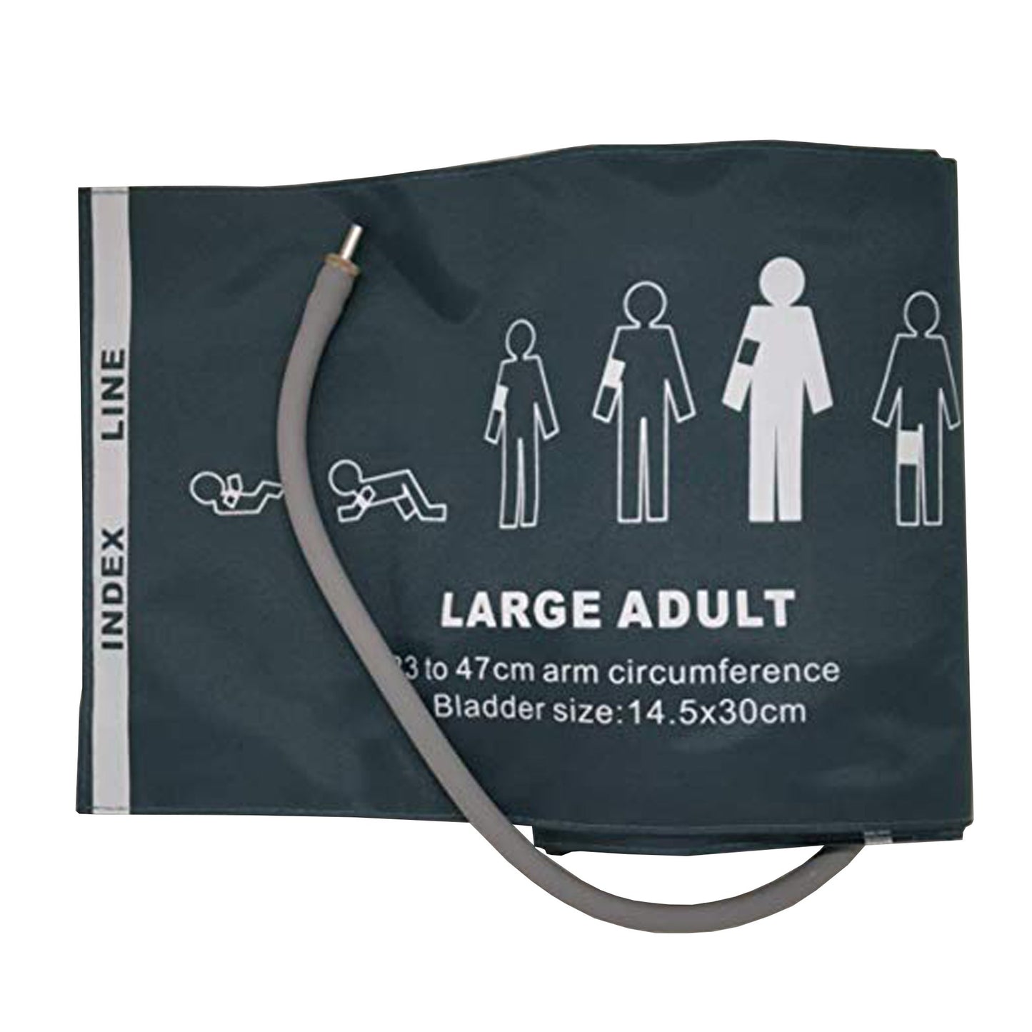 Reusable Blood Pressure Cuff 33 to 47 cm Arm Nylon Cuff Large Adult Cuff