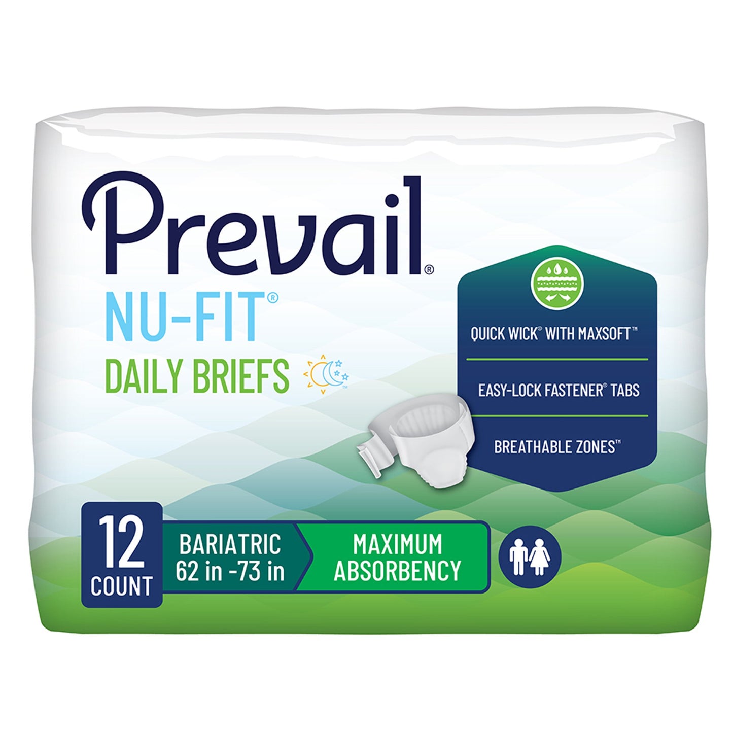 ProCare Unisex Adult Incontinence Brief, Heavy Absorbency, White, 2-XL