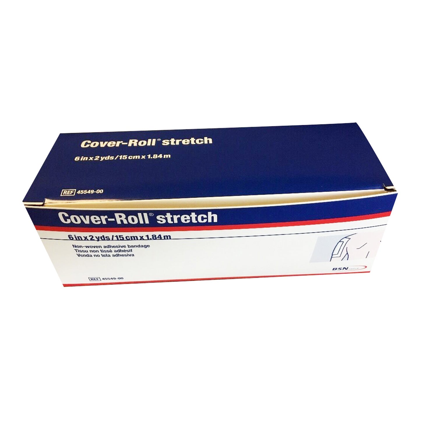 Cover-Roll Stretch Dressing Retention Tape with Liner, 6 Inch x 2 Yard, White