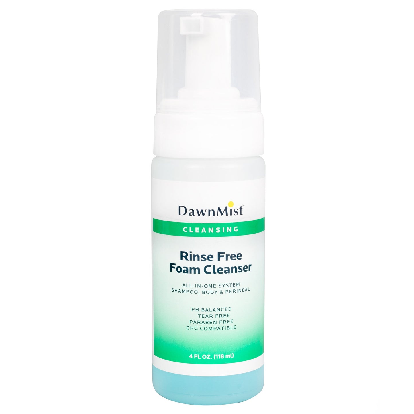 Rinse-Free Cleanser DawnMist Foaming 4 oz. Pump Bottle Scented