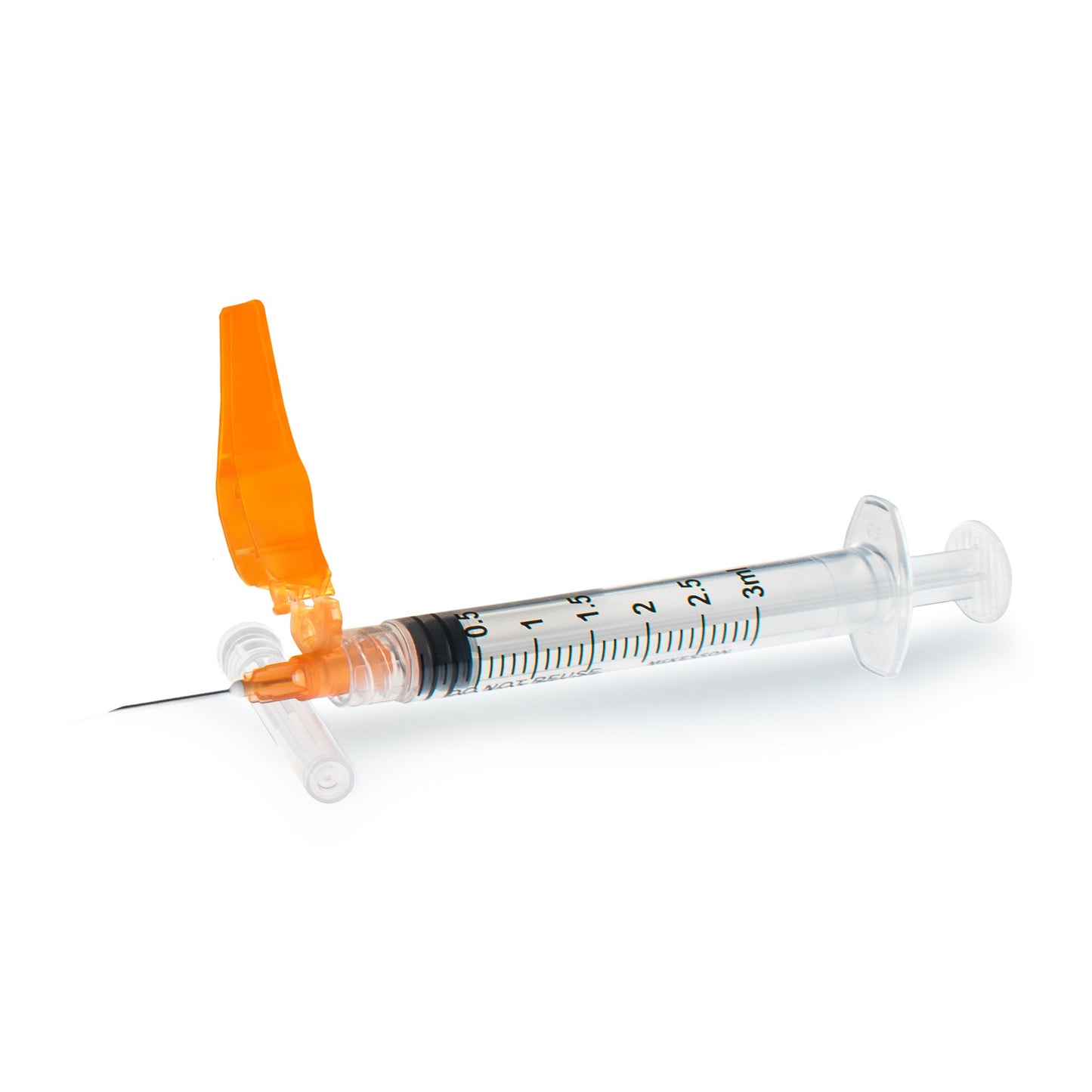 McKesson Prevent HT Safety 3 mL Hypodermic Syringe, 25 GA, 5/8" Needle Length