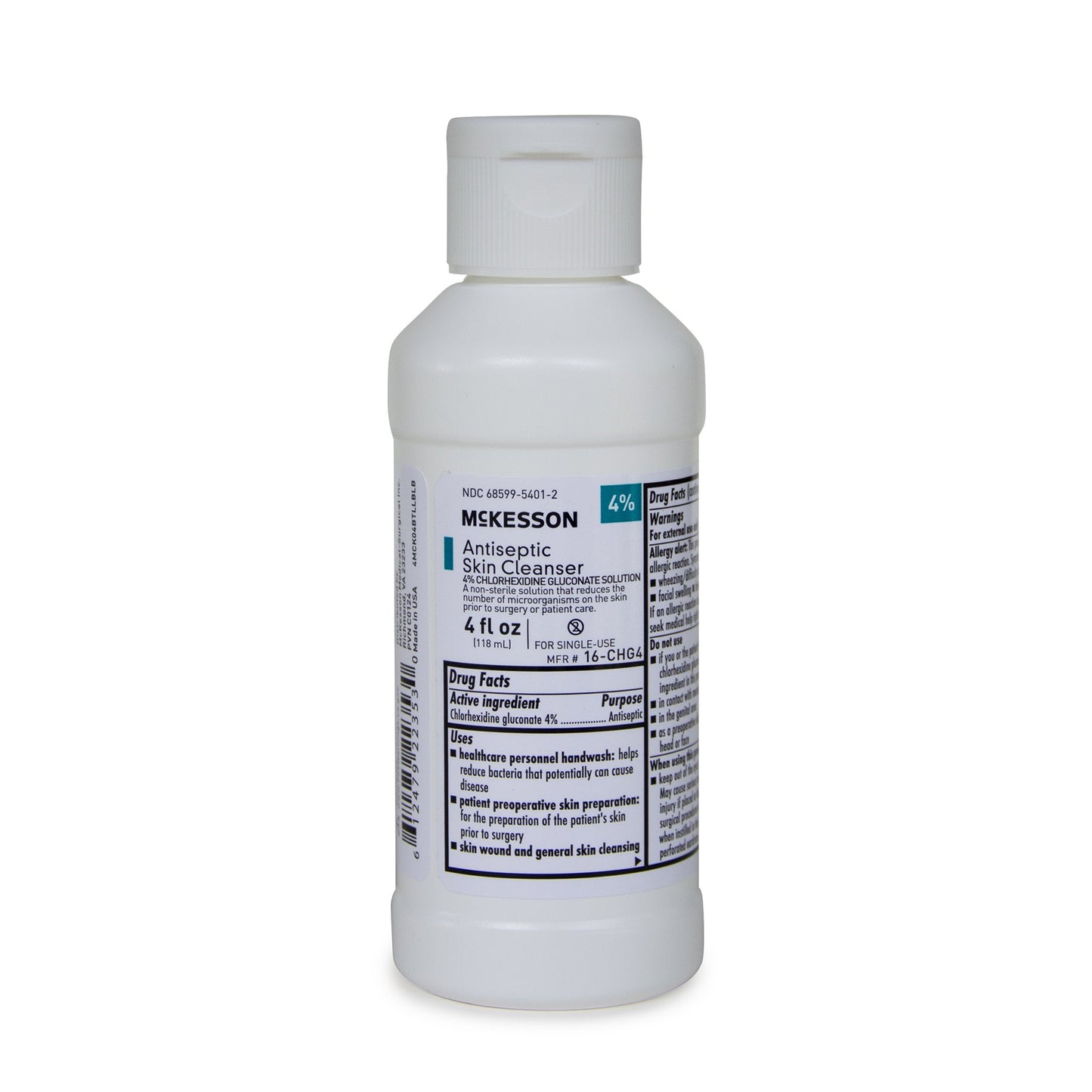 McKesson Antiseptic Skin Cleanser, 4-ounce Flip-Top Bottle