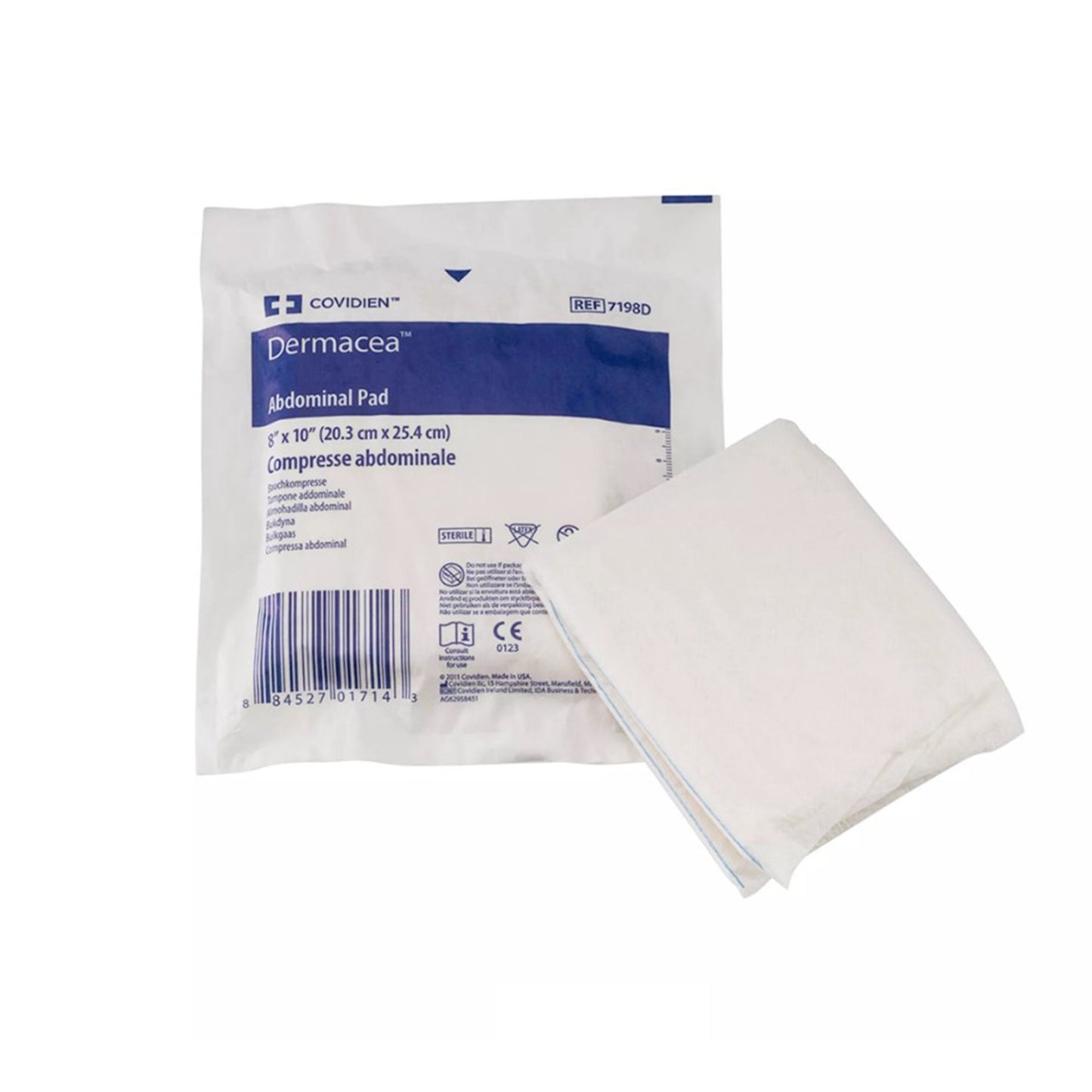 Dermacea™ Abdominal Pad, 7-1/2 x 8 Inch