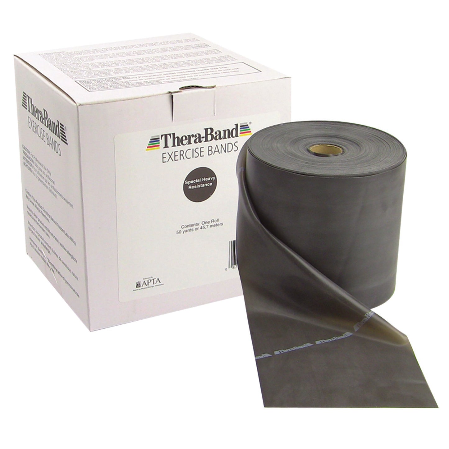 TheraBand Exercise Resistance Band, Black, 5 Inch x 50 Yard, X-Heavy Resistance
