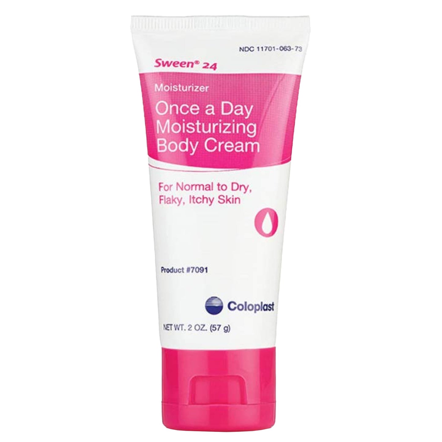 Sween 24 Once a Day Moisturizing Body Cream for Flaky, Itchy Skin, 2-ounce tube