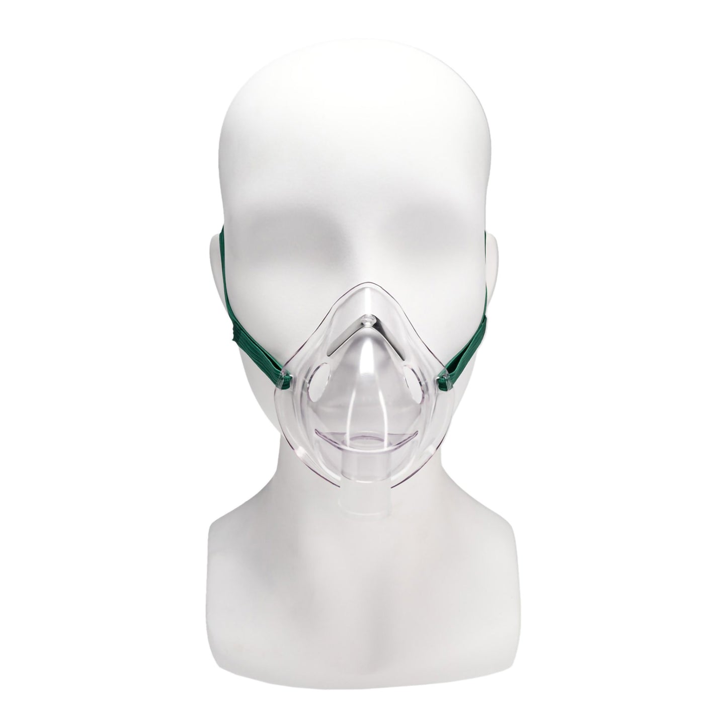 Oxygen Mask Salter Labs Elongated Style Adult One Size Fits Most Adjustable Head Strap / Nose Clip
