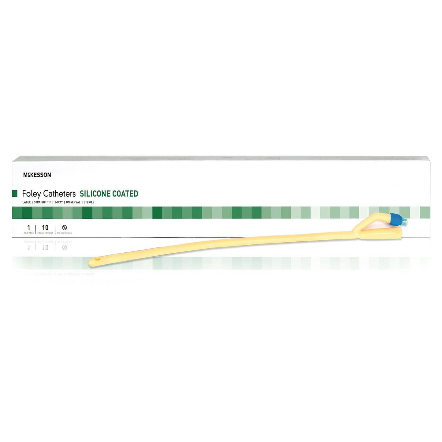 McKesson Silicone Coated Latex Foley Catheter, Straight Tip, 5cc, 20 Fr.