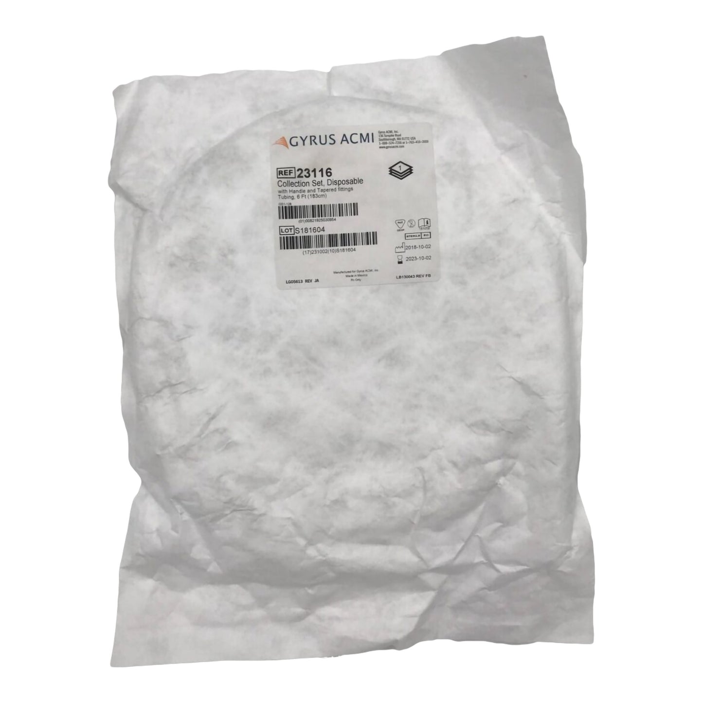 Collection Tubing Kit Berkeley Vacurette Clear 3/8 Inch I.D. 6 Foot Length PVC Sterile