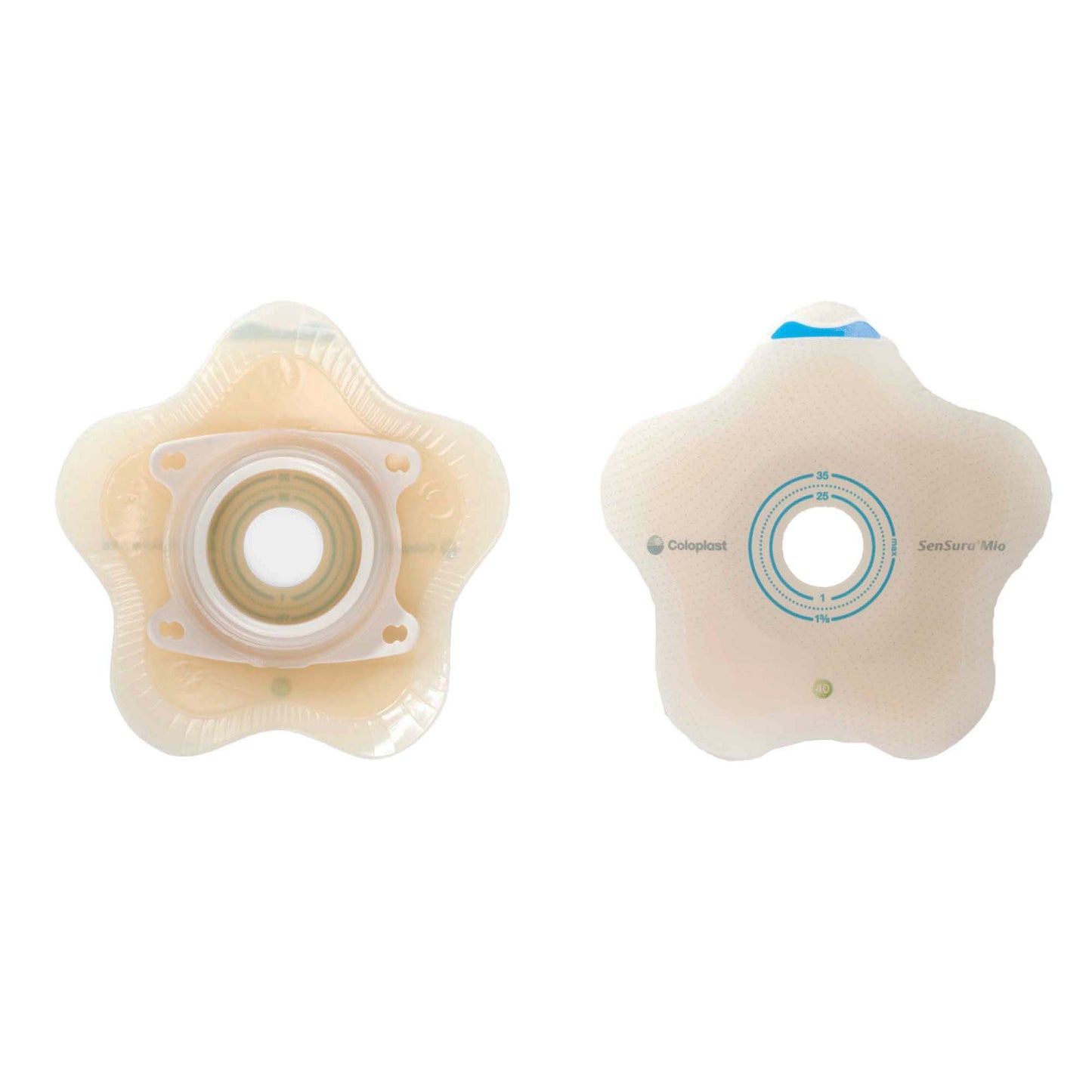 SenSura Mio Convex Flip Ostomy Barrier, 35 mm Stoma Opening, Red Color Match