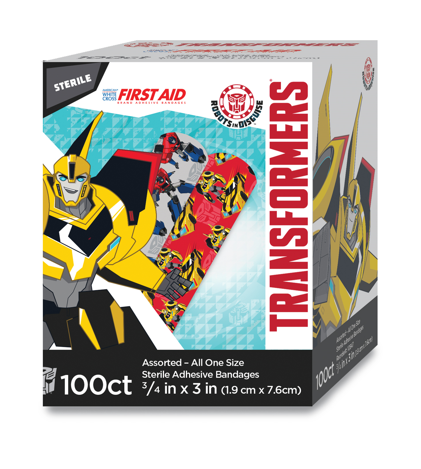 American White Cross Stat Strip Transformers Adhesive Strip, x 3 Inch