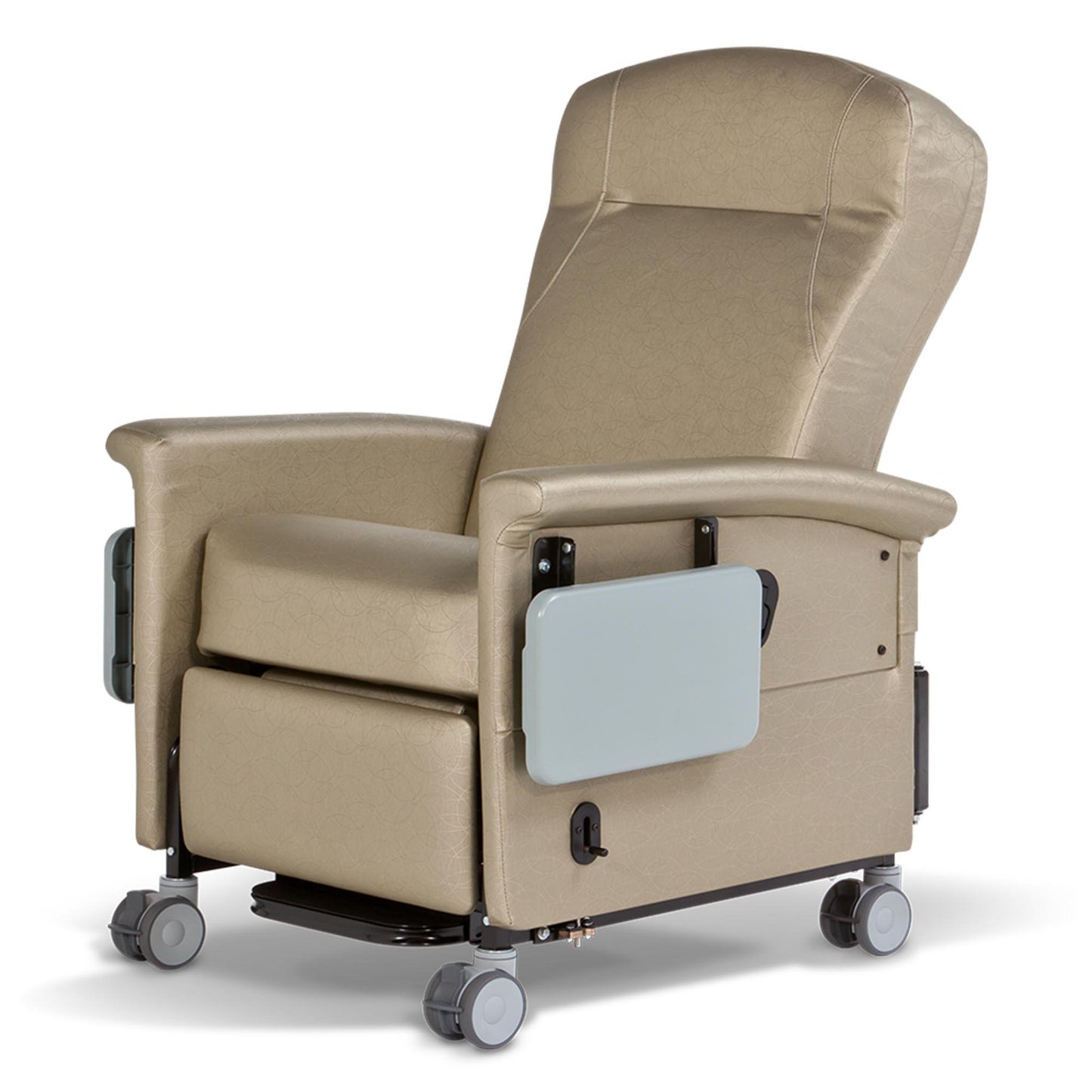Medical Transport Recliner Asecent II Natural Vinyl 4 Inch Casters 300 lbs. Weight Capacity