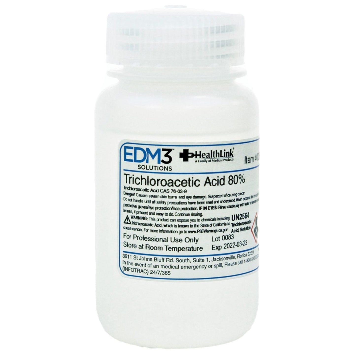 Histology Reagent Trichloroacetic Acid Organic Acid 80% 4 oz.