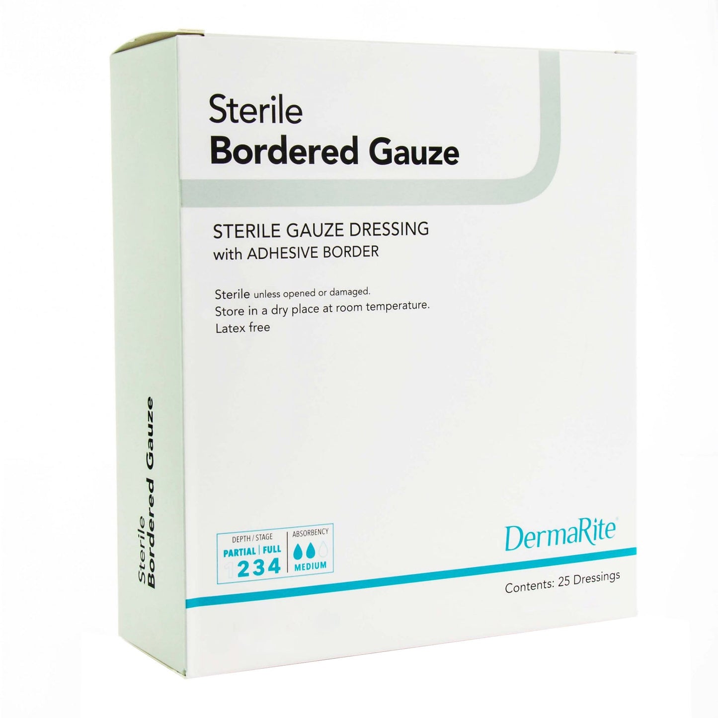 DermaRite Sterile Gauze Adhesive Dressing, 4 x 5 Inch