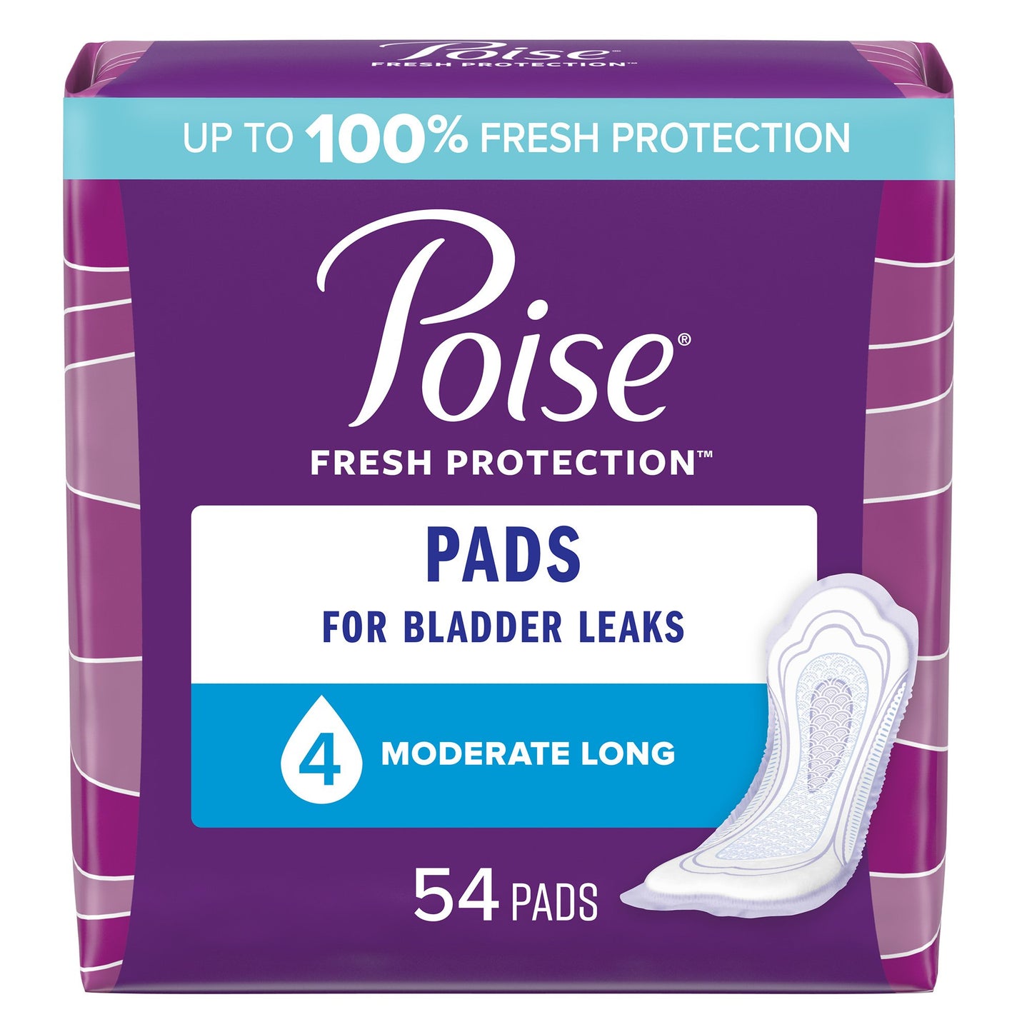 Poise Bladder Control Pads, Adult Women, Moderate Absorbency, 12.2 Inches