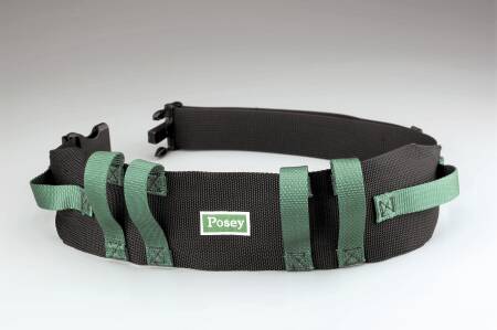 Posey Green / Black Nylon Gait Belt with Quick Release Buckle, 28 – 55 Inches
