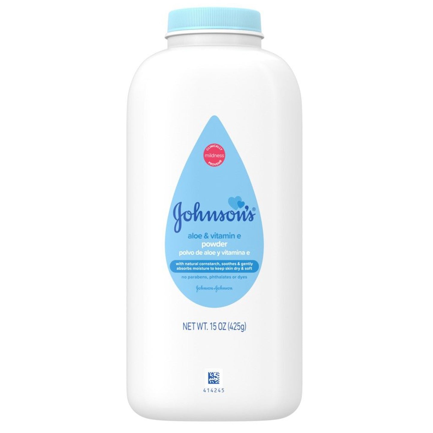 Johnson's Aloe and Vitamin E Baby Powder, Fresh Scent, 15 oz.
