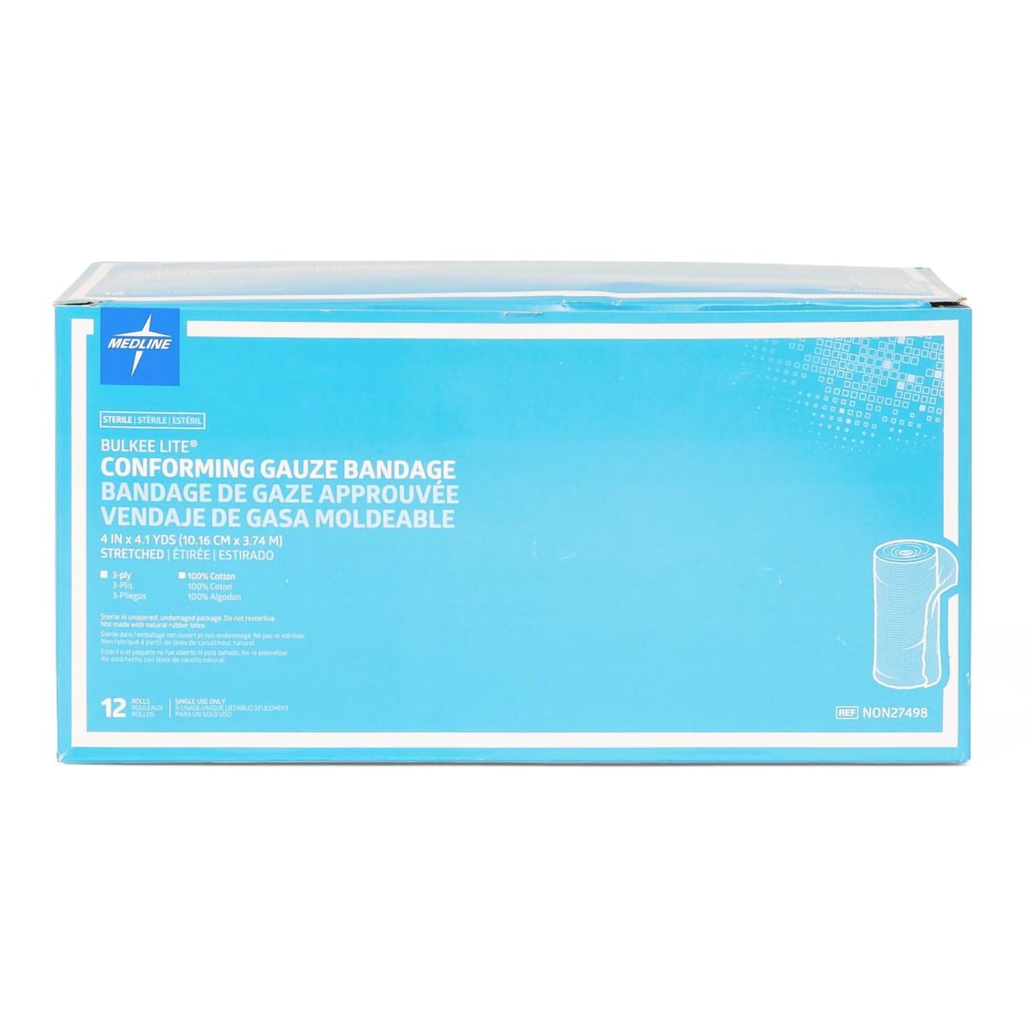 Bulkee Lite Conforming Gauze Bandage, 4 Inch x 4.1 Yard