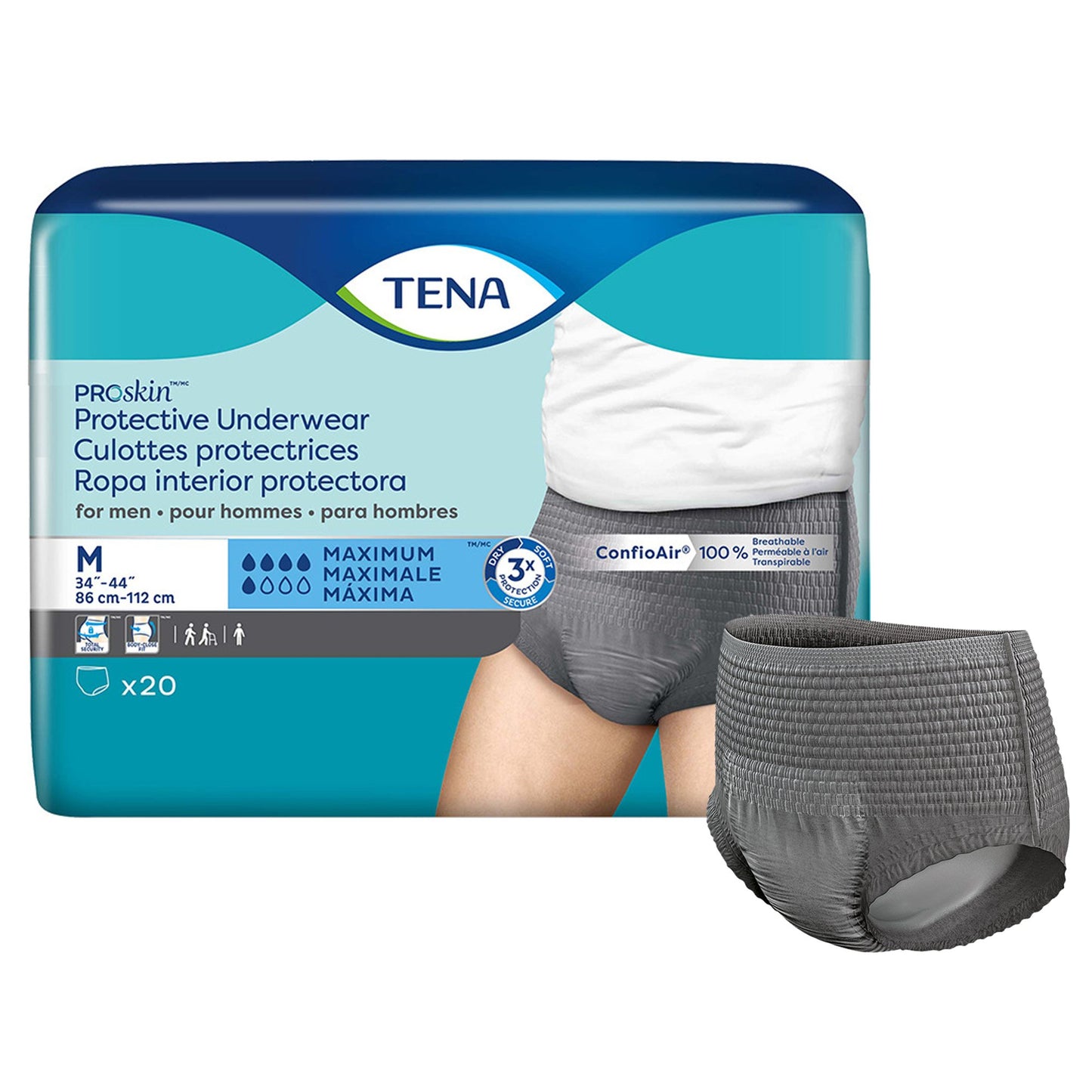 Tena ProSkin™ Maximum Absorbent Underwear for Men, Medium