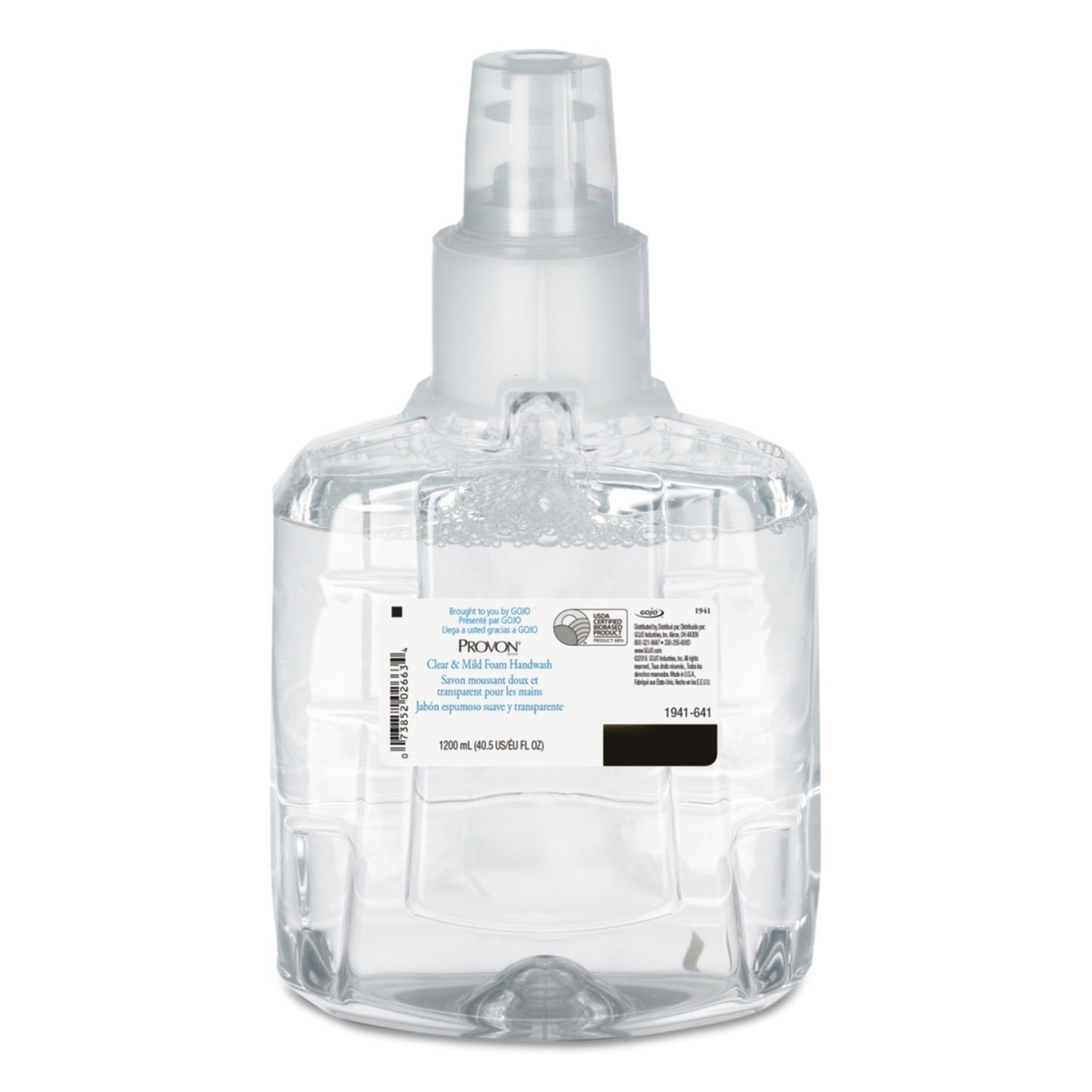 Provon Clear and Mild Foam Handwash, 1200 mL Dispenser Refill Bottle, Unscented