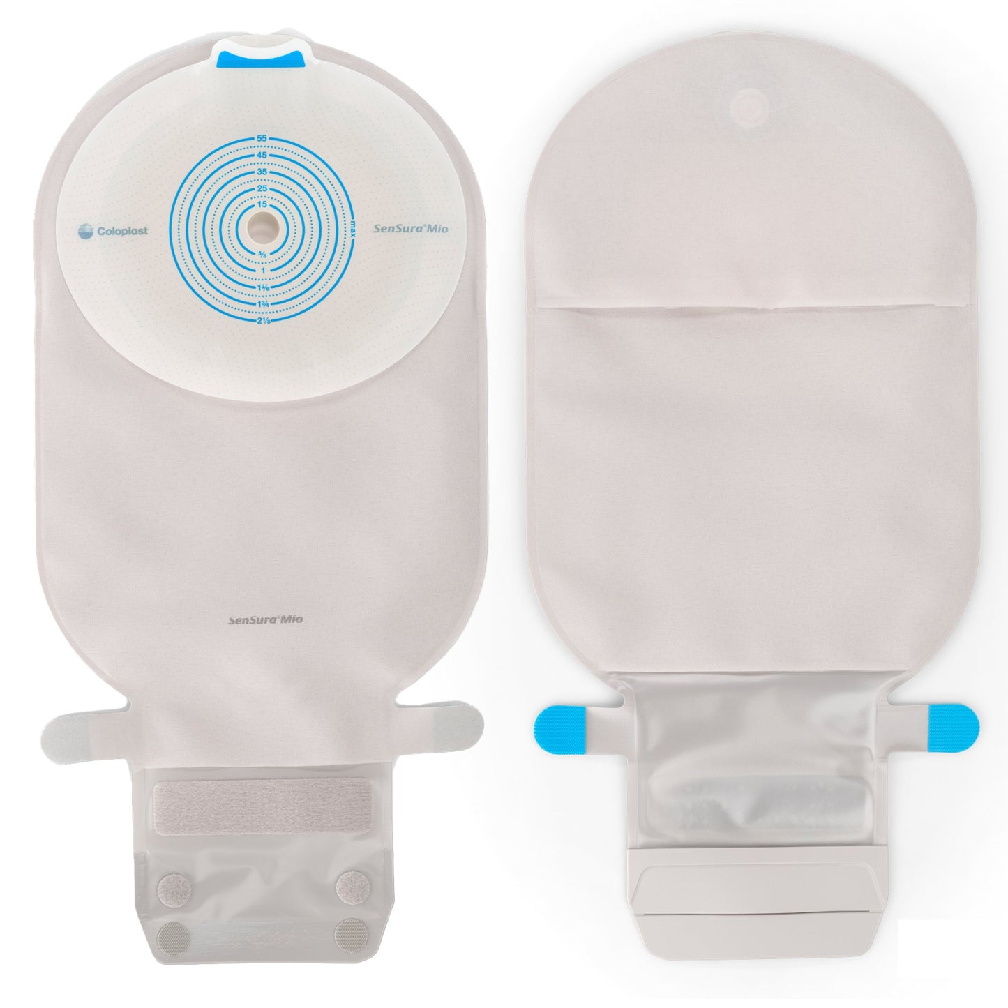 SenSura Mio Flat 1-Piece Opaque Ostomy Pouch, Trim to fit 10 – 55 mm Stomas