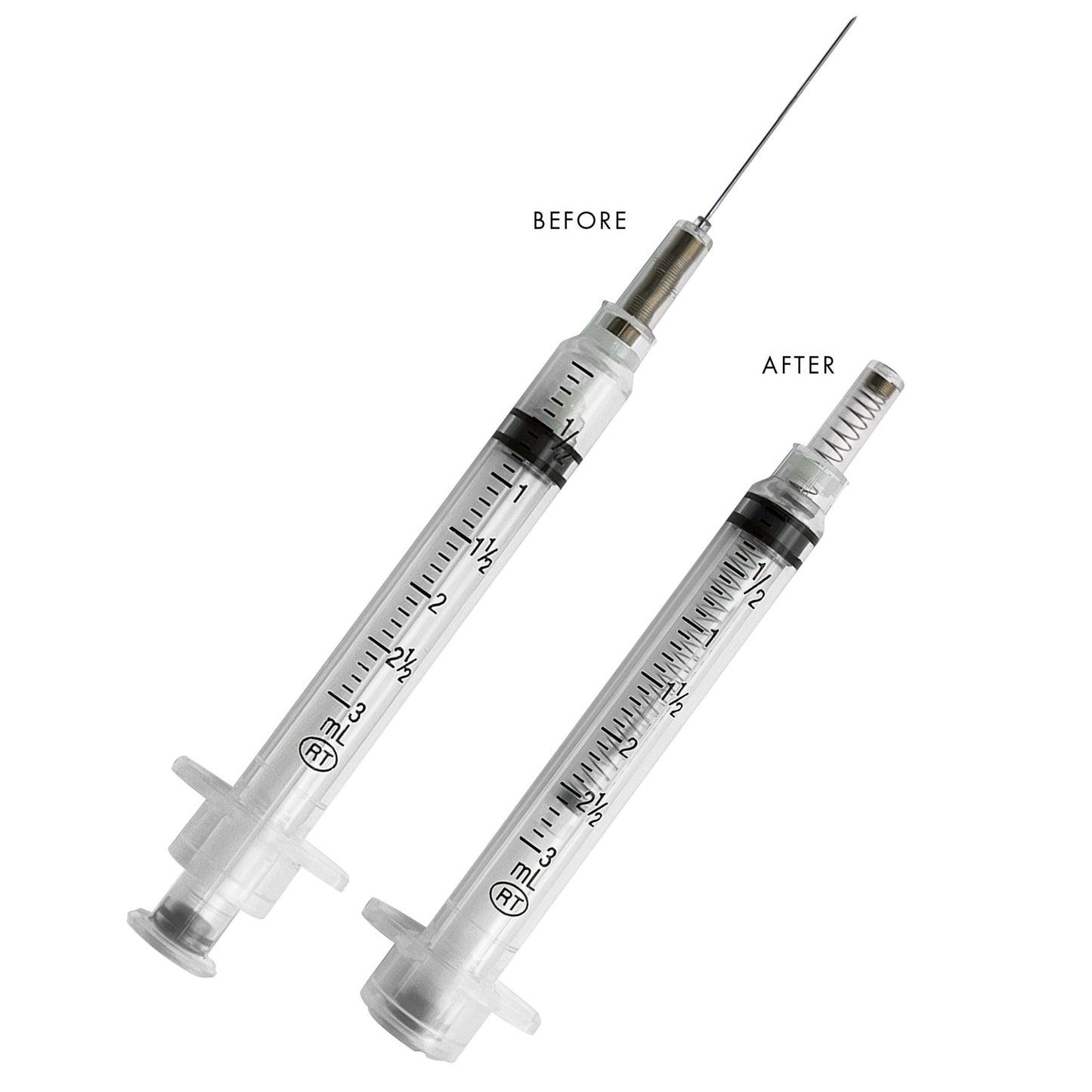 VanishPoint Syringe with Hypodermic Needle, 22 Gauge, 1-1/2 Inch Needle Length