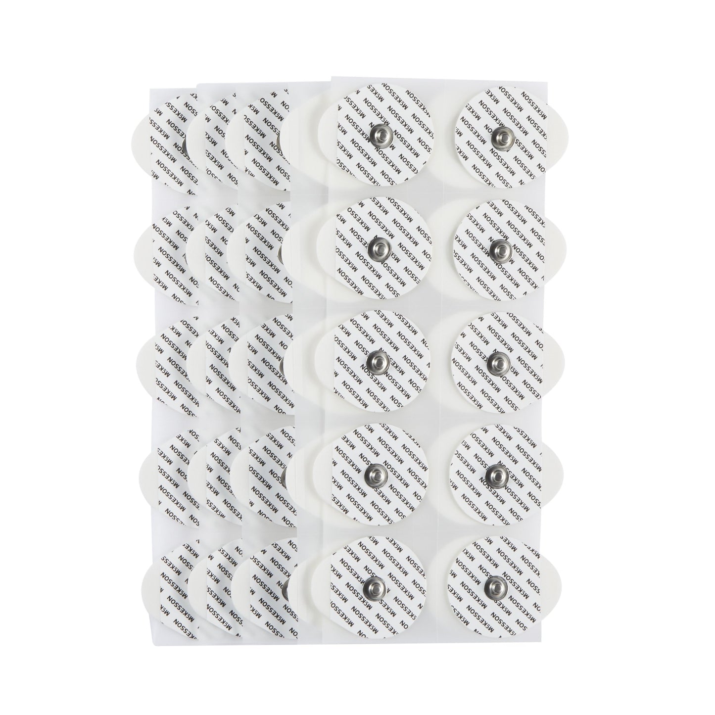 ECG Monitoring Electrode McKesson Snap Connector Conductive Adhesive Gel Foam Backing Adult Non-Radiolucent 50 per Pack
