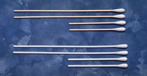Swabstick Cotton Tip Wood Shaft 6 Inch Length Sterile 2 per Pack