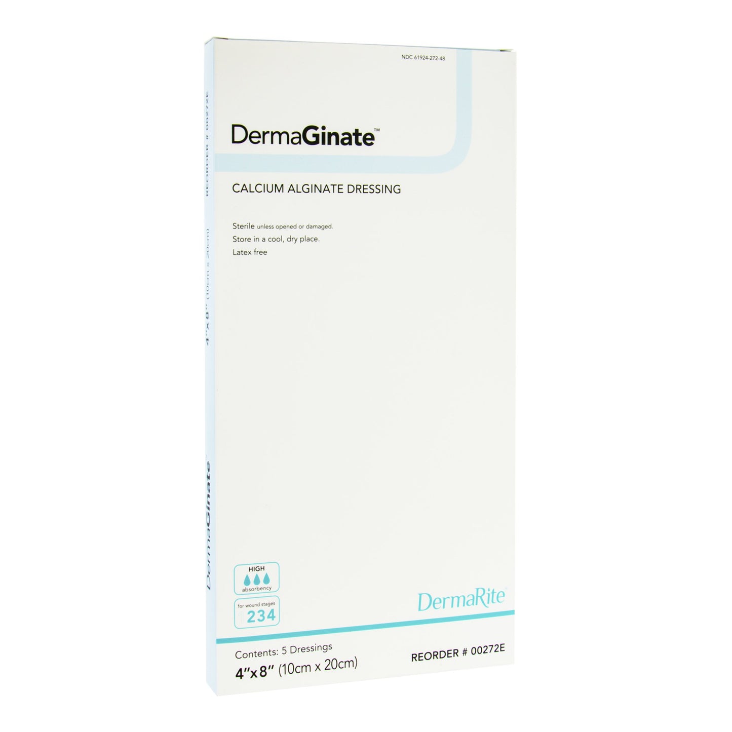 DermaGinate Alginate Dressing, 4 x 8 inch