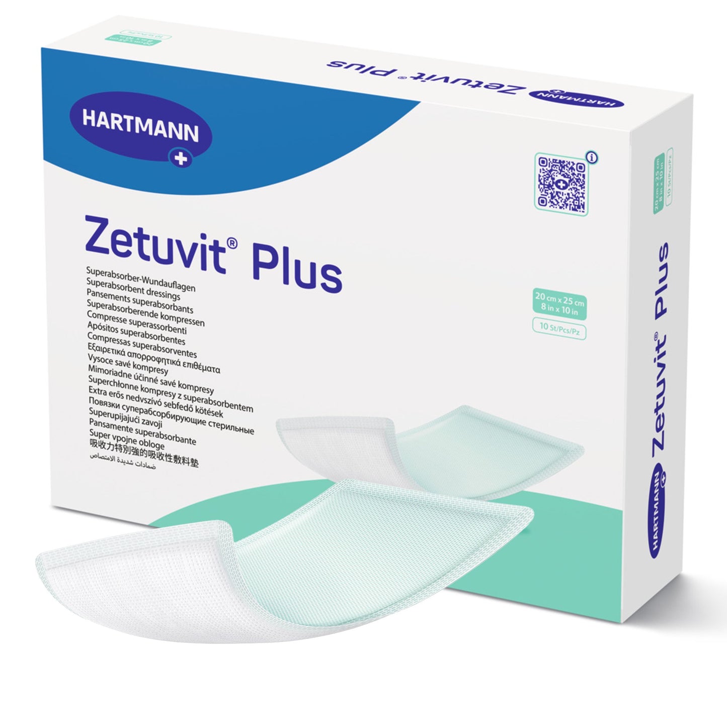 Zetuvit Plus Sterile Superabsorbent Dressing, 8 x 10 Inch