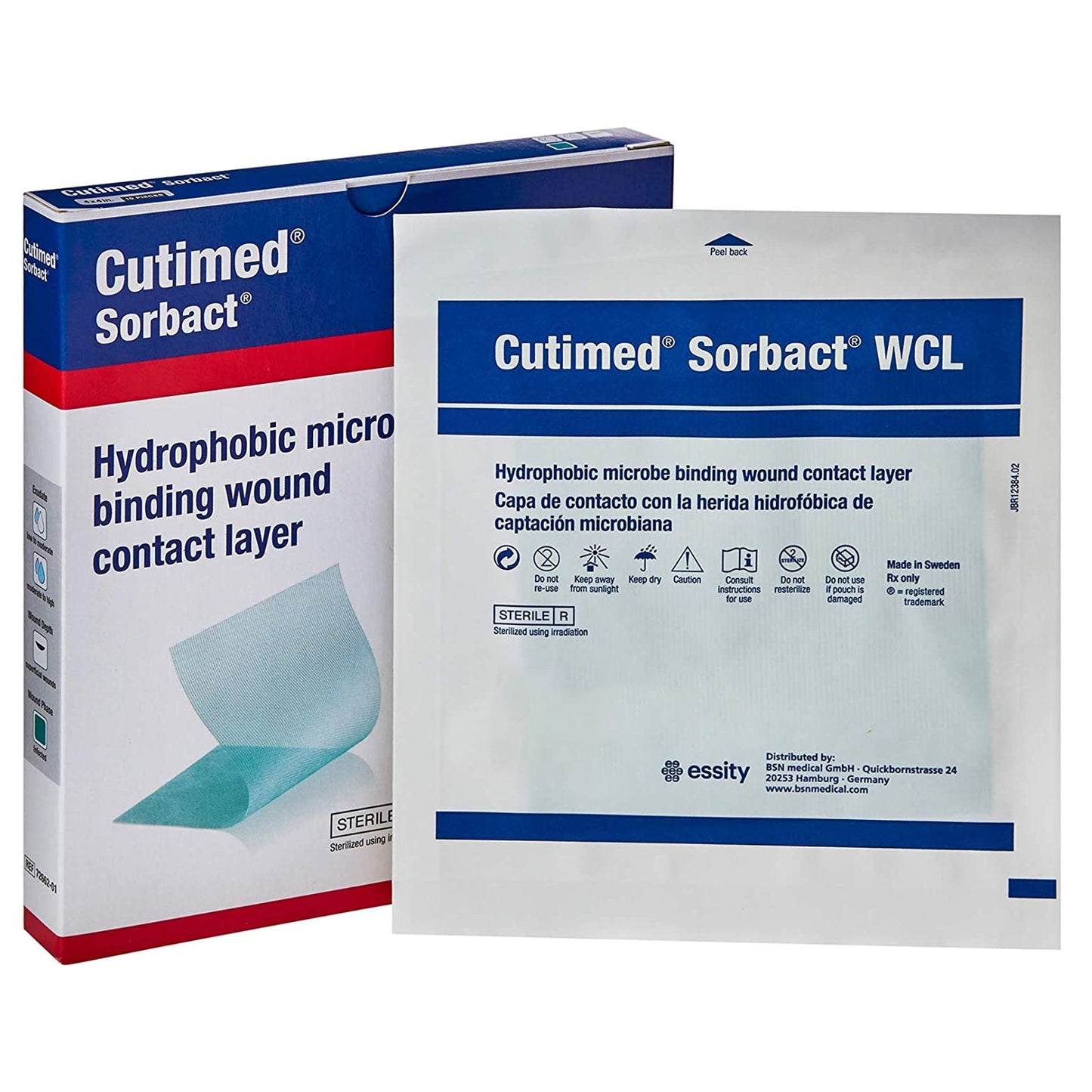 Cutimed Sorbact WCL Antimicrobial Wound Contact Layer Dressing, 4 x 5 Inch