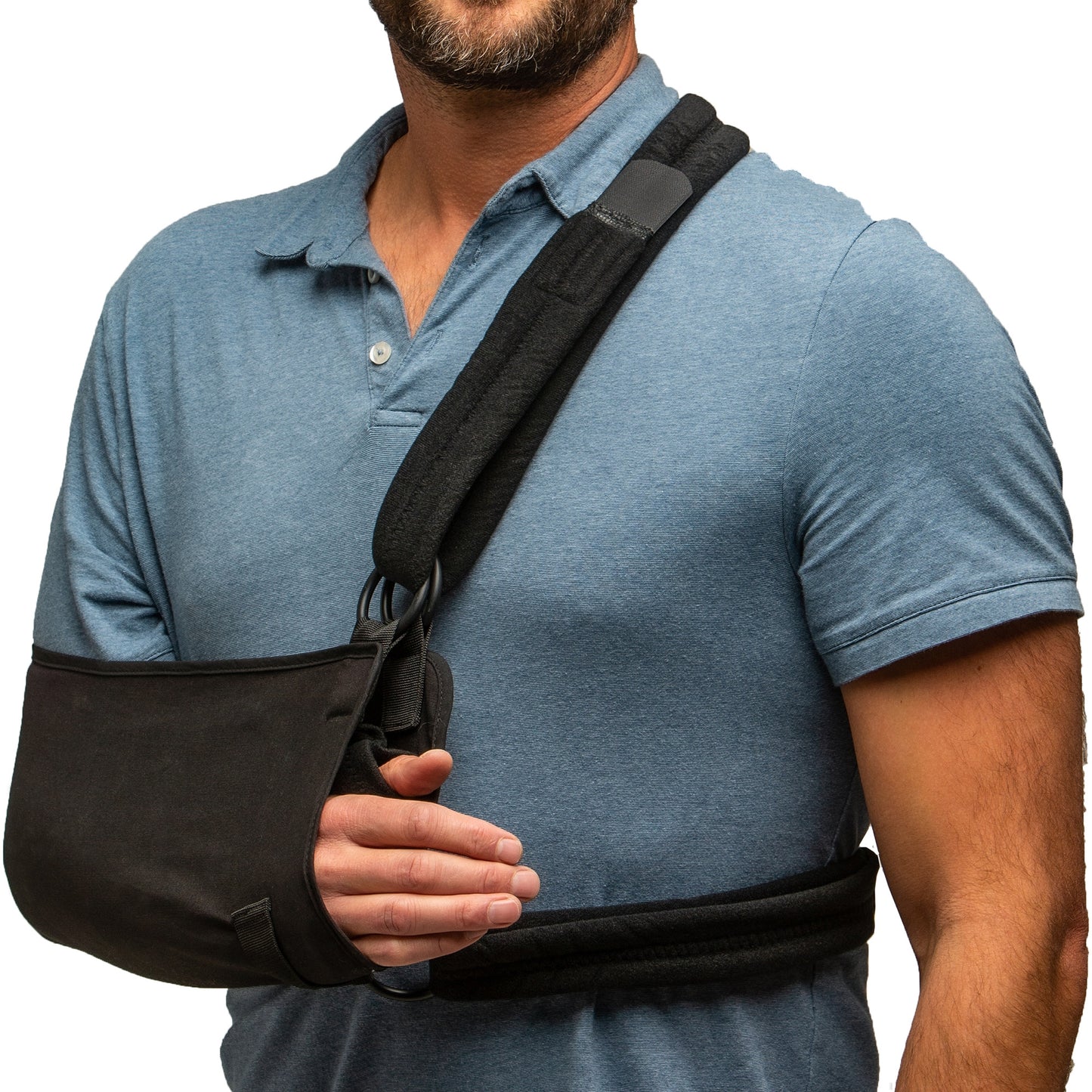 Sling and Swathe Shoulder Immobilizer GUS™ Large O-Ring / Hook and Loop Strap Closure Left or Right Arm