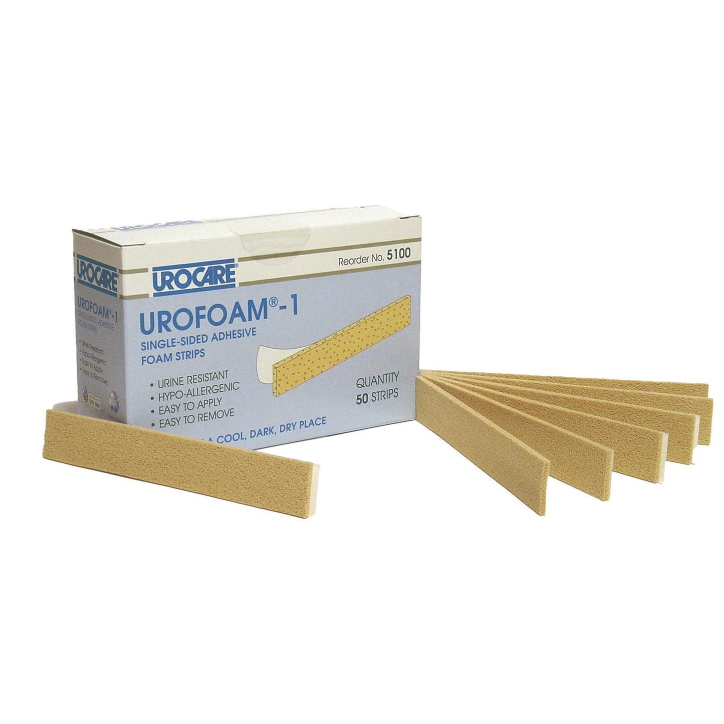Urofoam-1 Adhesive Foam Strips for use with Male External Catheters