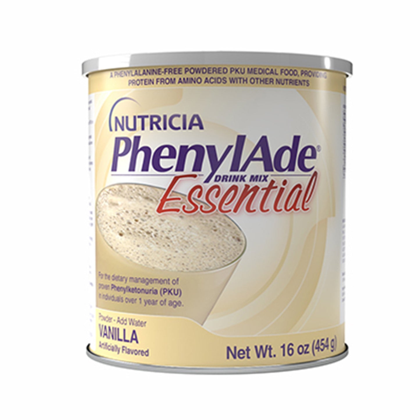 Oral Supplement PhenylAde Vanilla Flavor Powder 16 oz. / 454 Gram Canister