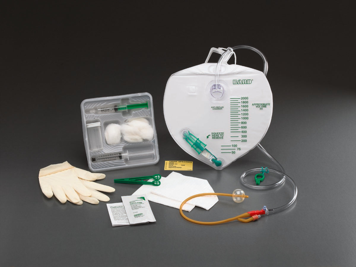 Bard Lubricath Drainage Bag Foley Catheter Tray, 16 Fr