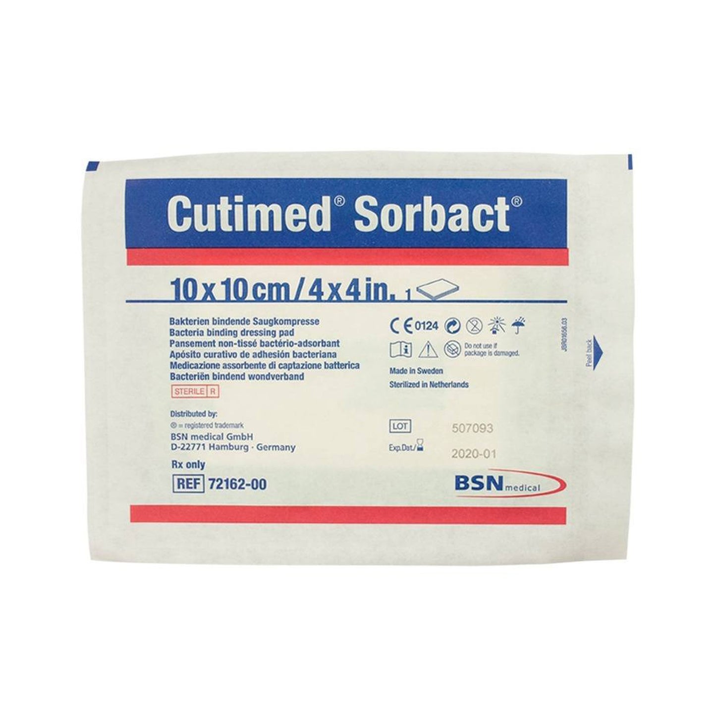Cutimed Sorbact Antimicrobial Mesh Dressing, 4 x 4 Inch