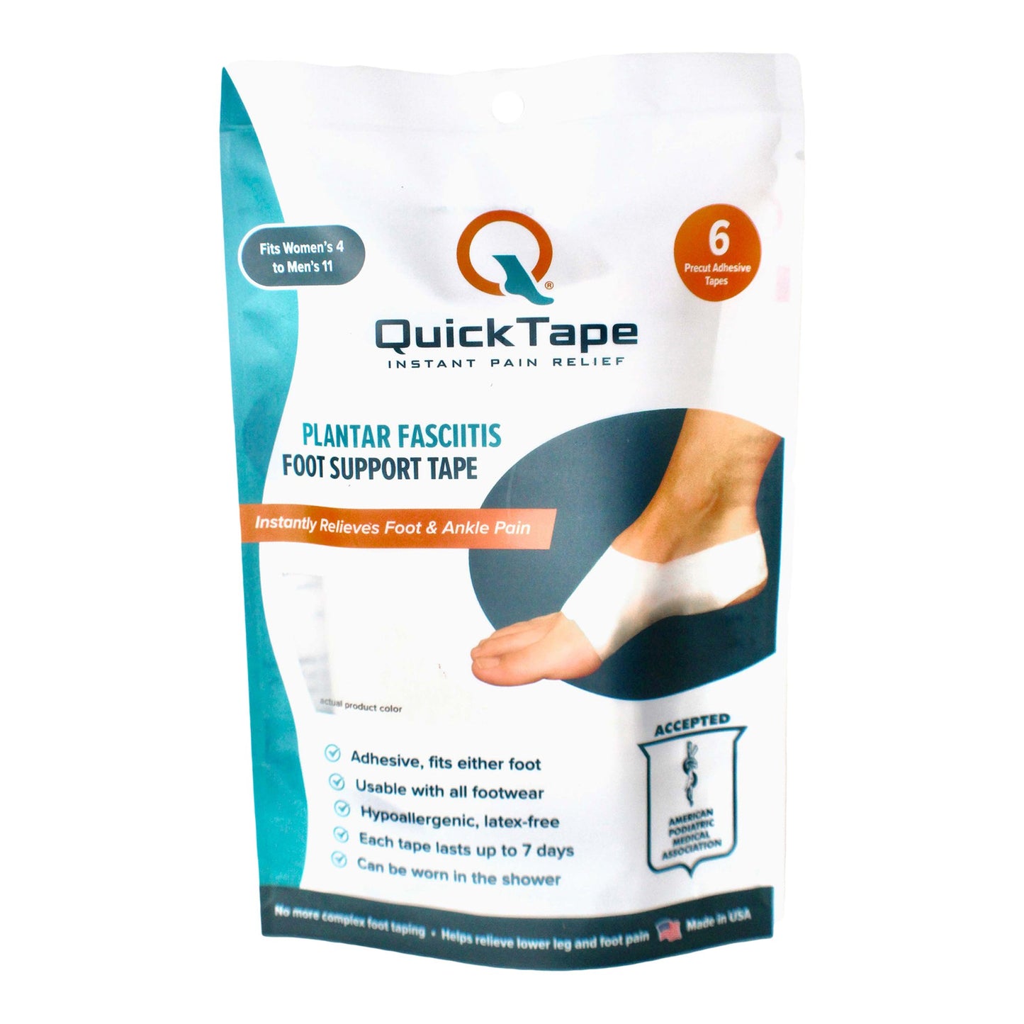 Foot Support Strap QuickTape Standard Adhesive Tabs Foot