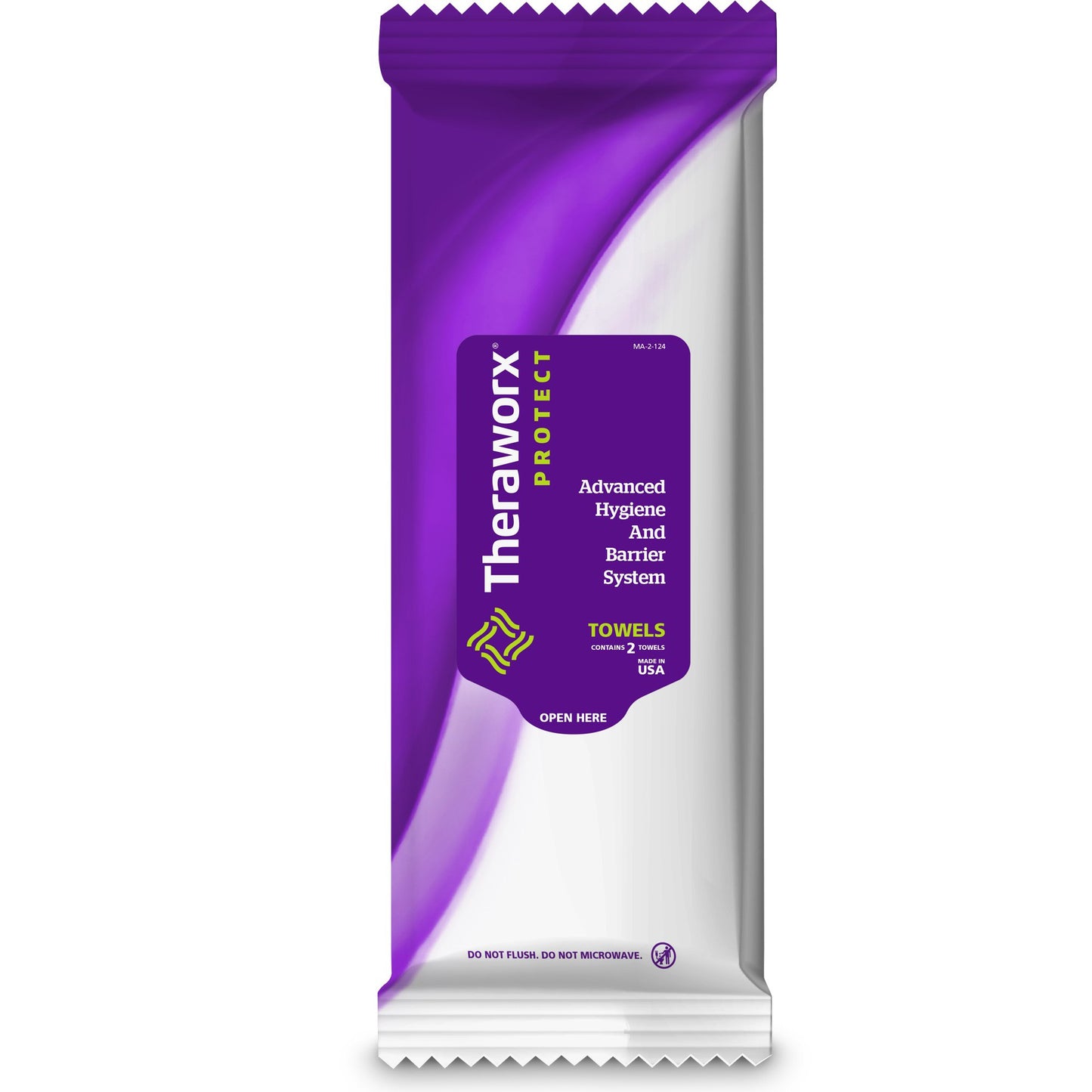 Theraworx Lavender Scent Bath Wipe, 2 Count