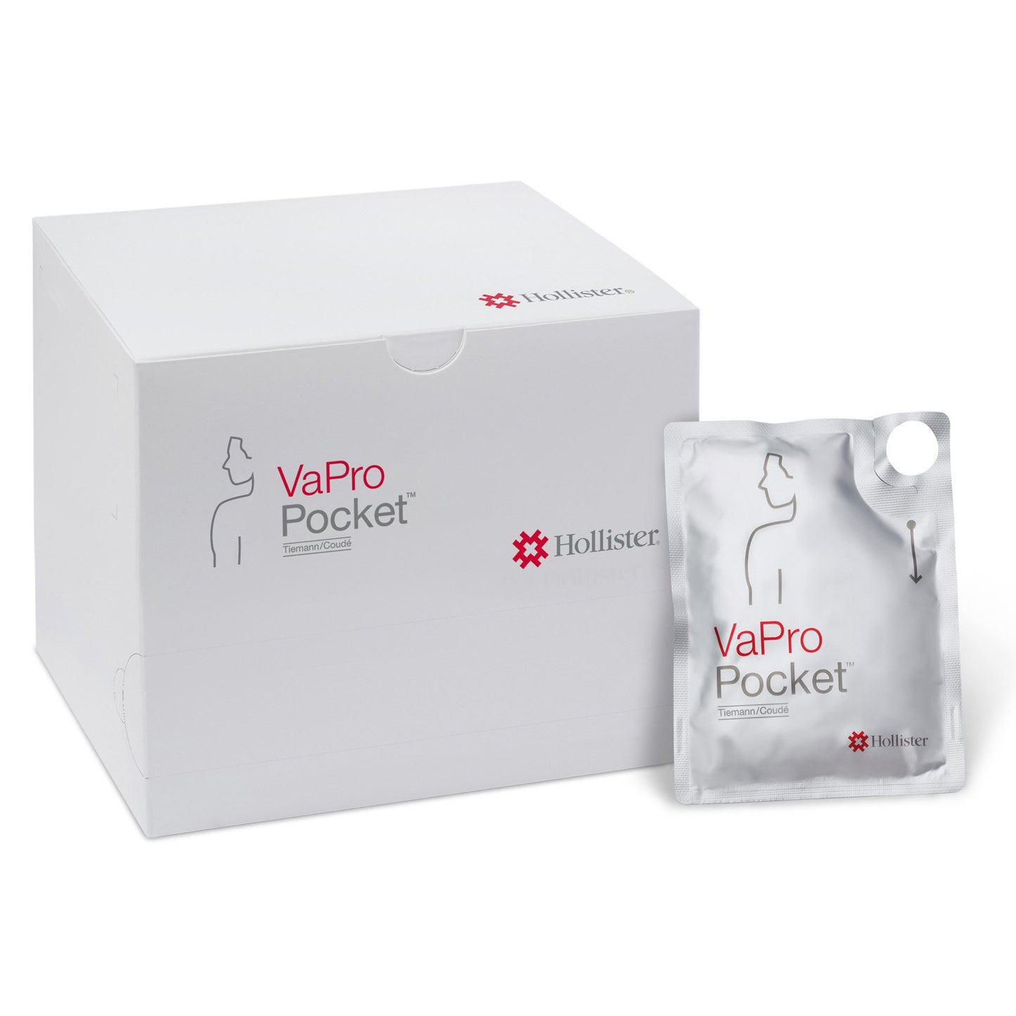 Intermittent Catheter Tray VaPro Plus Pocket™ Tiemann / Coud Tip 16 Fr. PVC