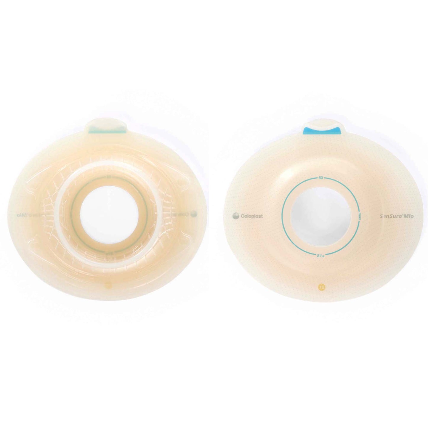 SenSura Mio Click Convex Deep Ostomy Barrier, 41 mm Stoma Opening, Yellow Match