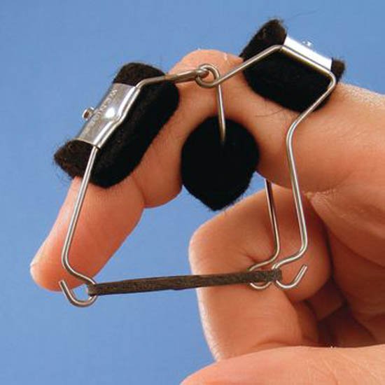 Dynamic Finger Splint Reverse Finger Knuckle Bender X-Large Left Hand White