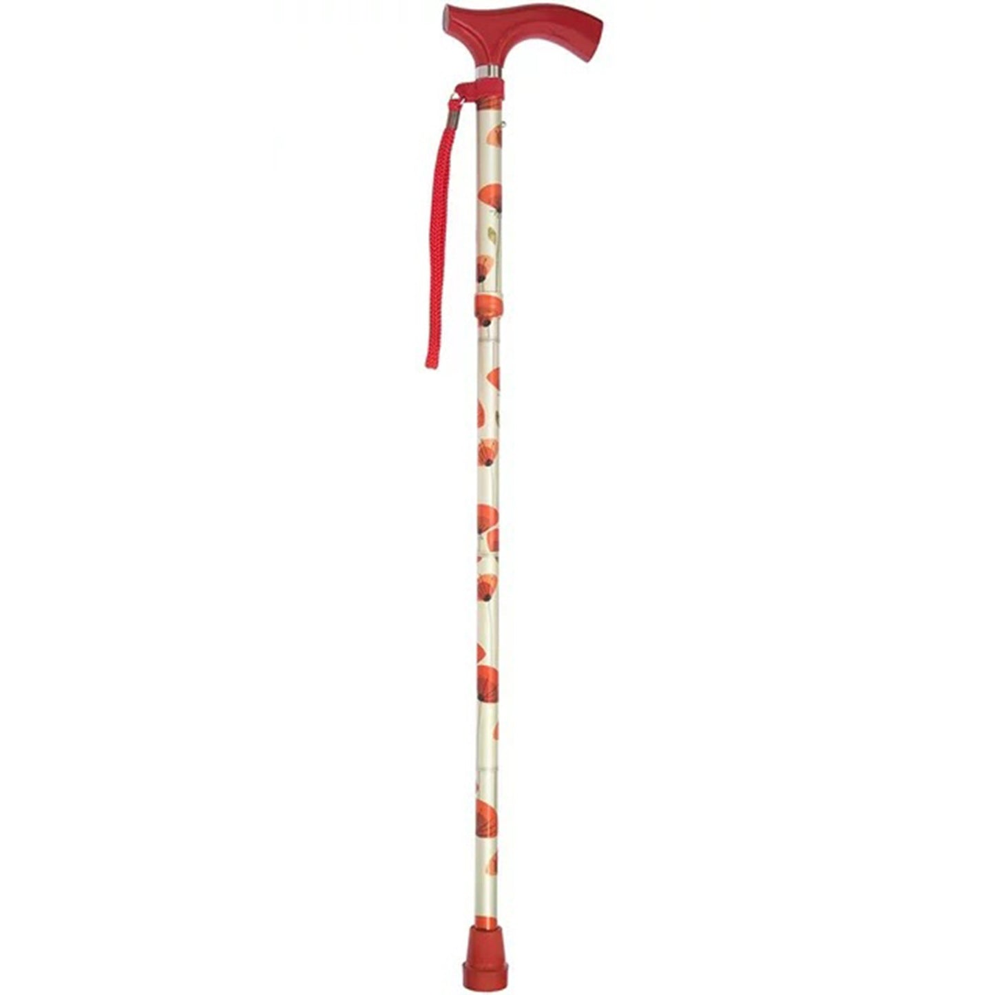 Switch Sticks Folding Cane, Poppies Print, 32 to 37 Inch Height