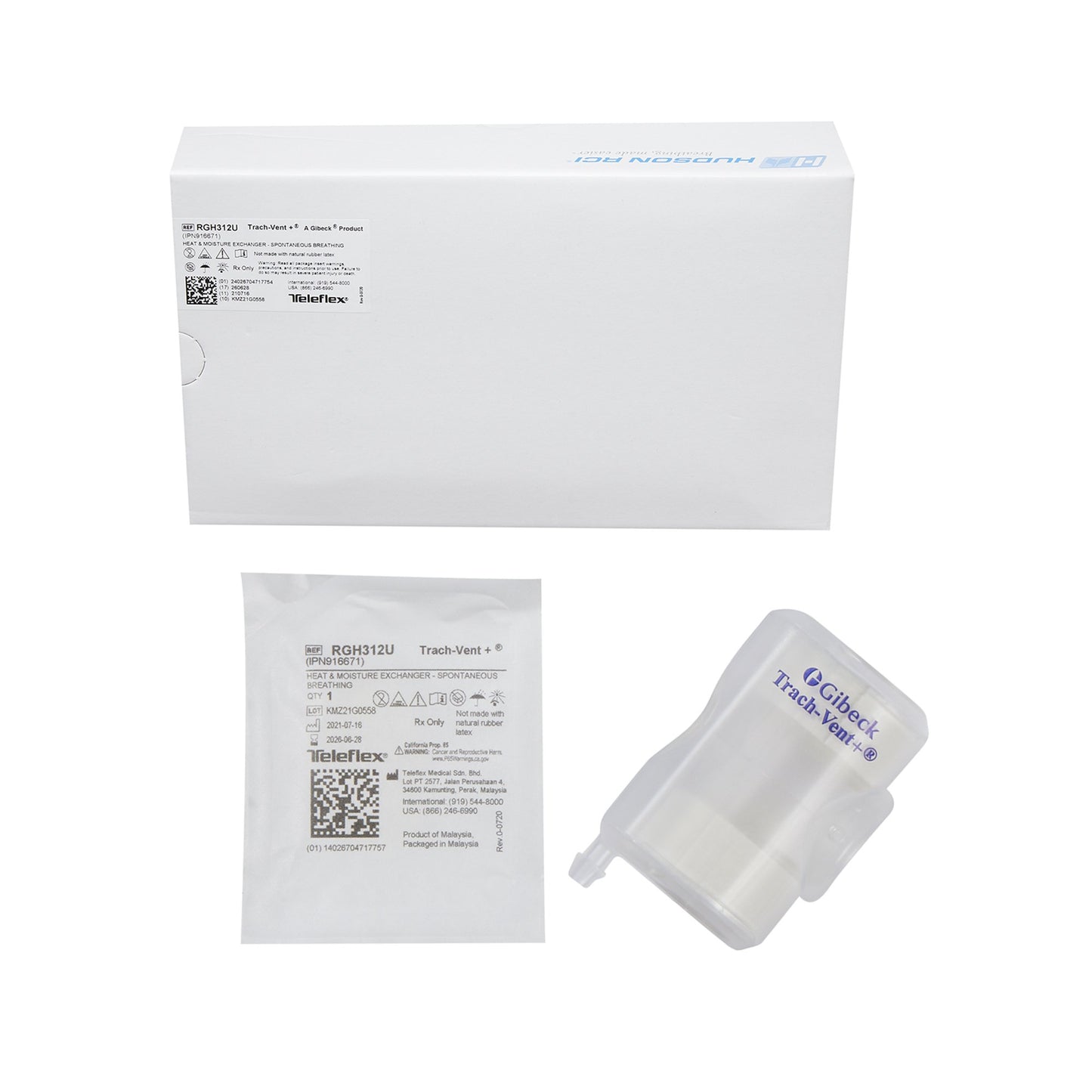 Gibeck Trach-Vent+ Heat and Moisture Exchanger
