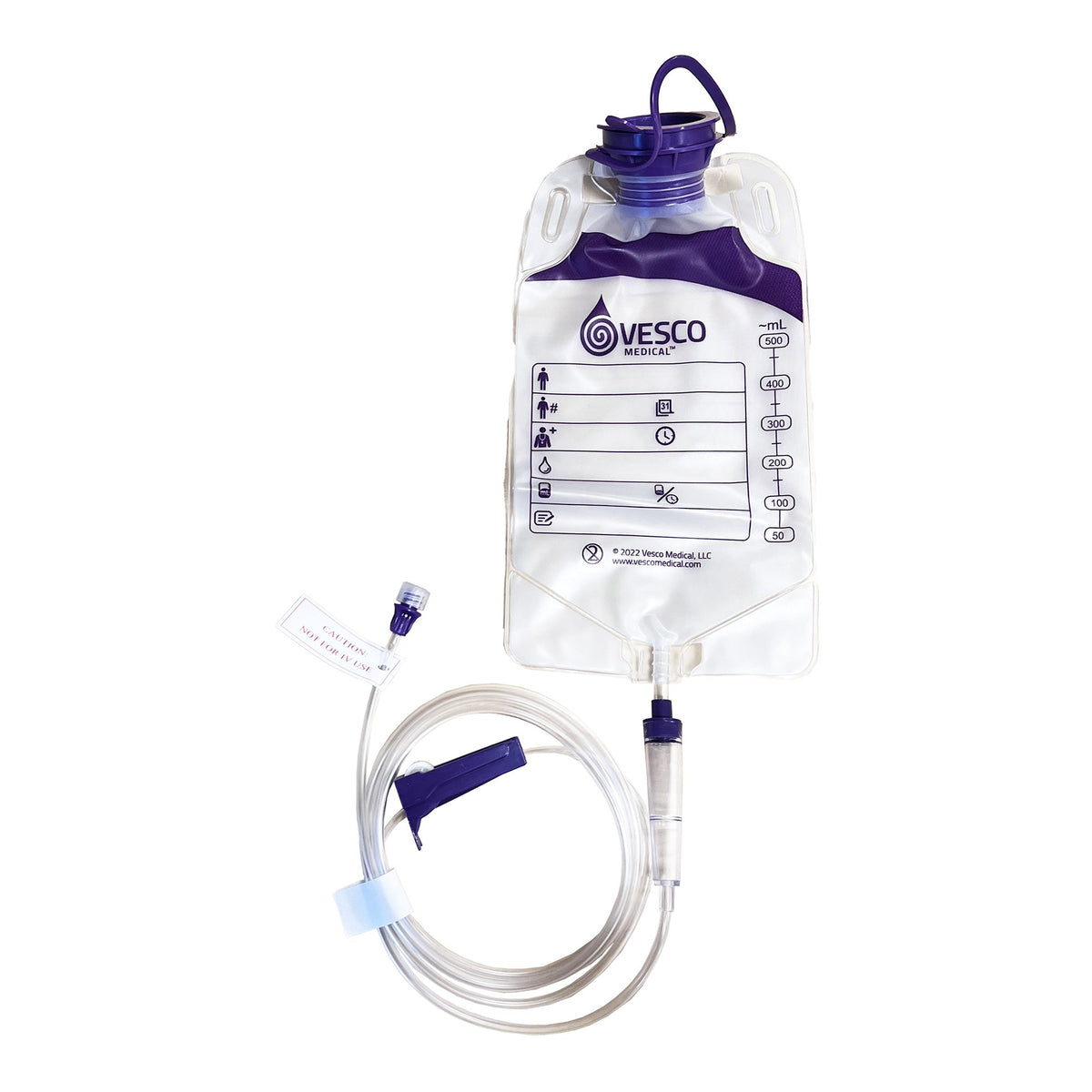 Gravity Feeding Bag Set with ENFit™ Connector 500 mL PVC