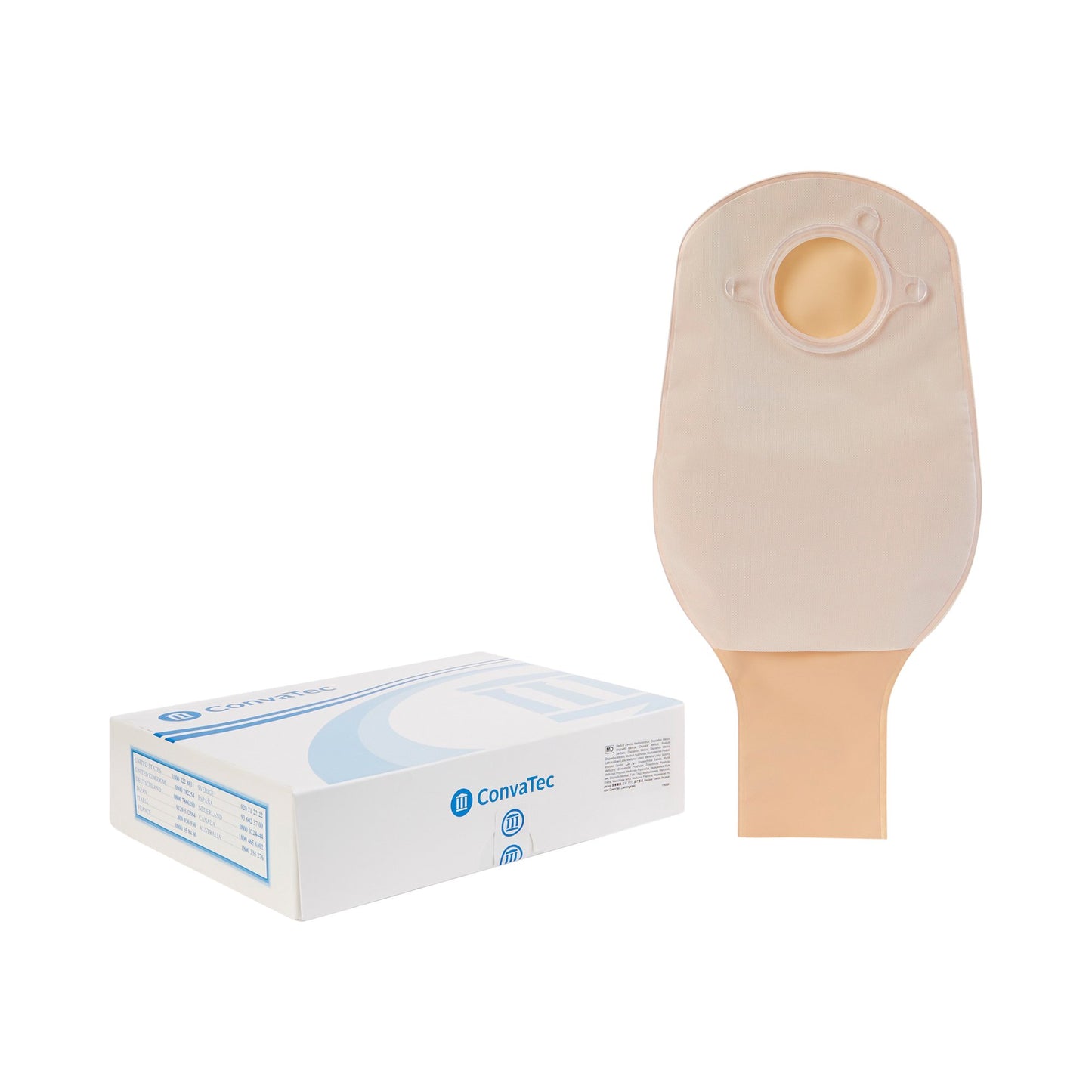 Sur-Fit Natura Two-Piece Opaque Colostomy Pouch, 12-Inch Length, 1 Inch Flange