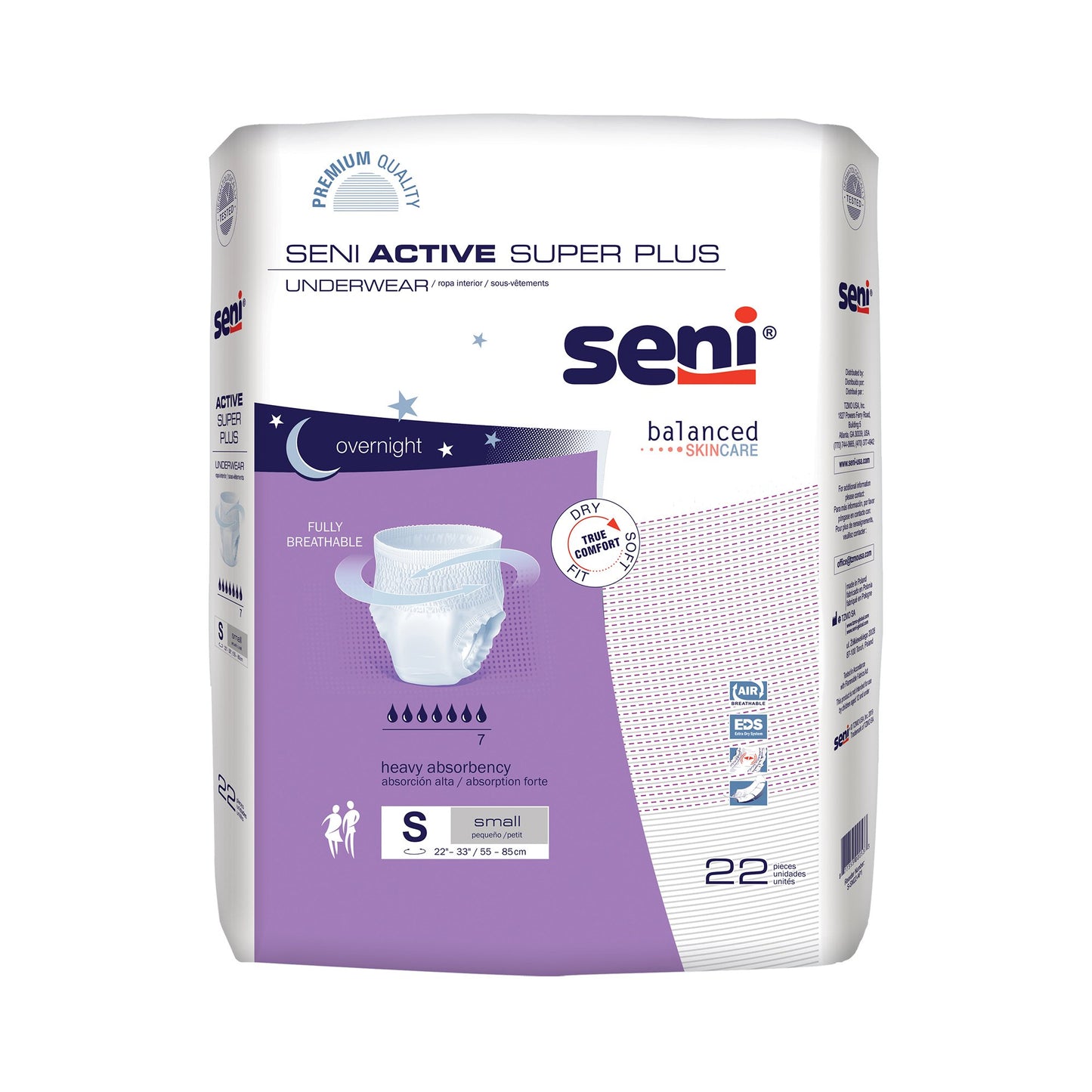 Seni Active Super Plus Overnight Heavy Absorbent Underwear, Small