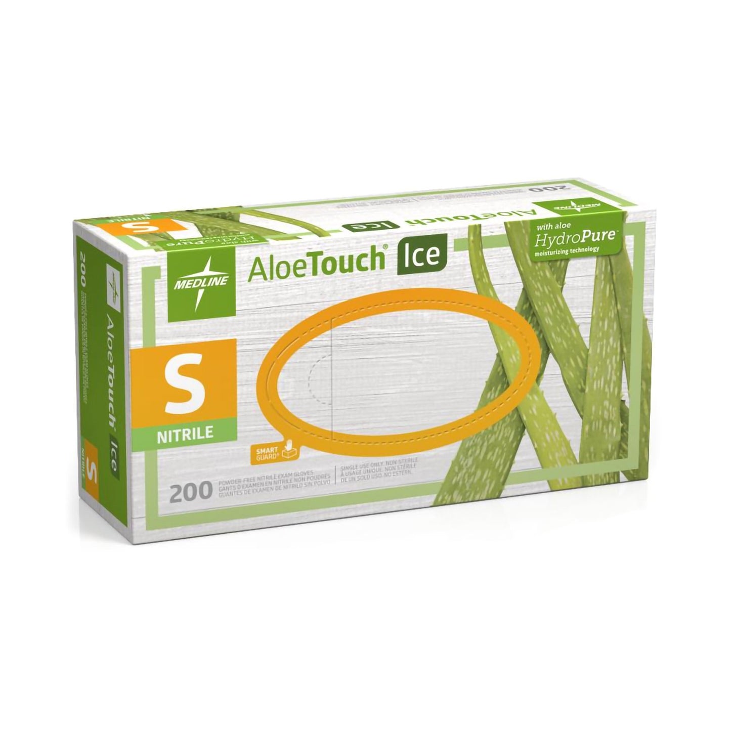 Aloetouch Ice™ Nitrile Exam Glove, Small, Green