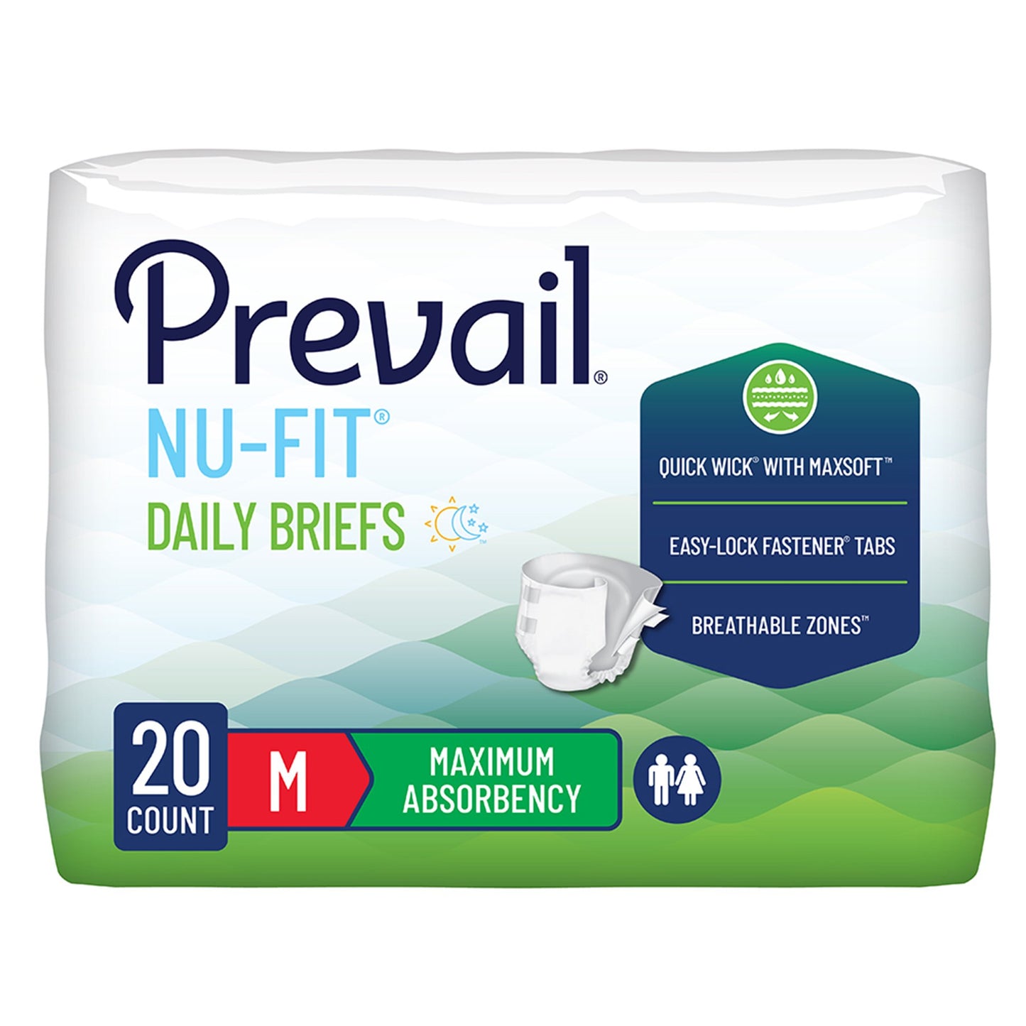Prevail Nu-Fit Daily Briefs, Maximum Absorbency, Medium