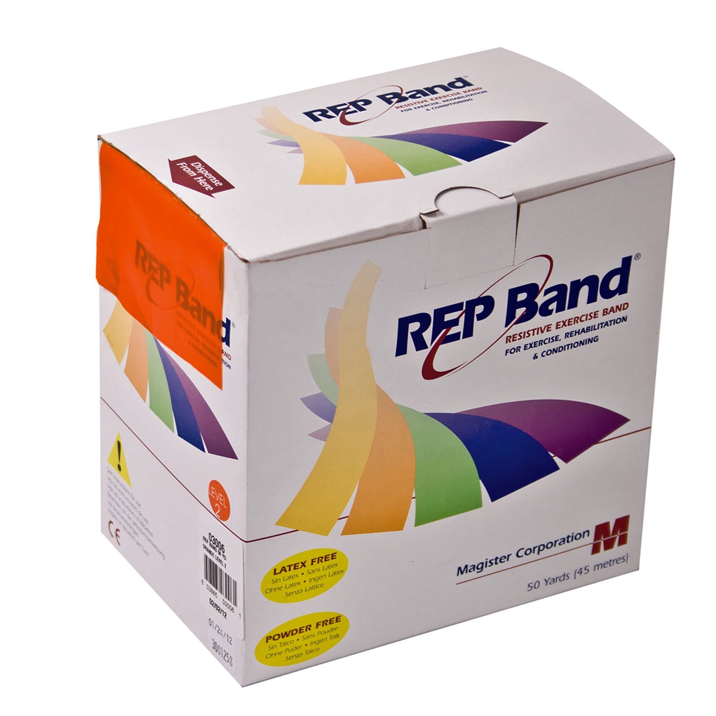 REP Band Exercise Resistance Band, Orange, 4 Inch x 50 Yard, Light Resistance