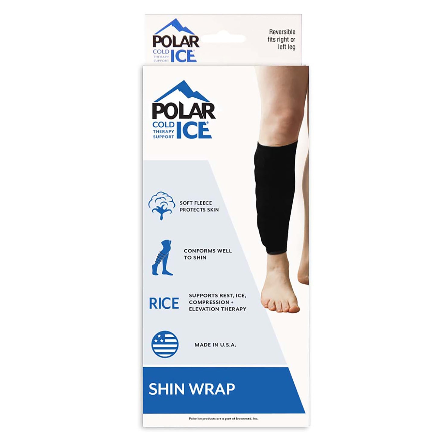 Polar Ice Cold Pack with Wrap for Shin, 5 x 12 Inch